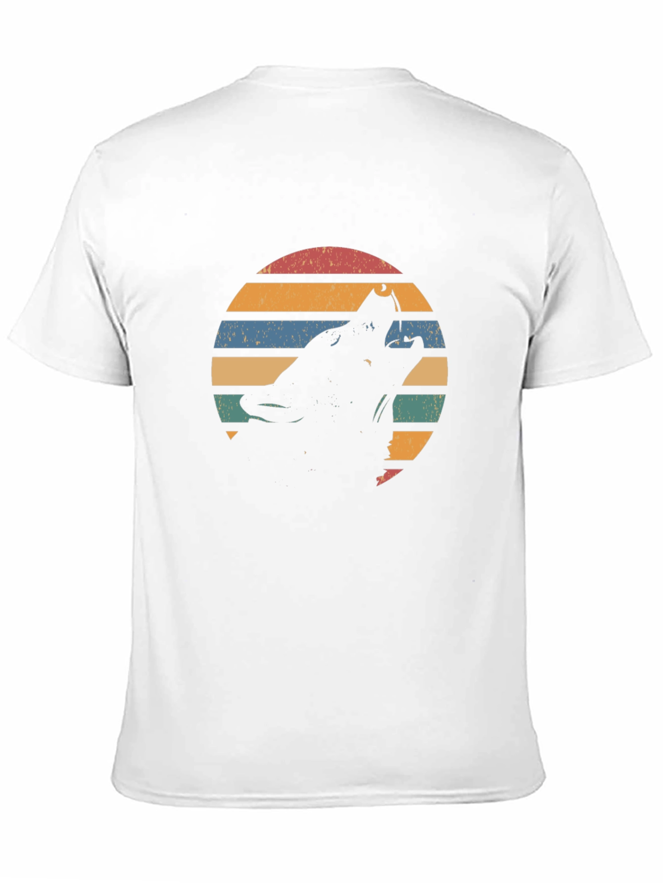 Retro Wolf Silhouette Graphic T-Shirt