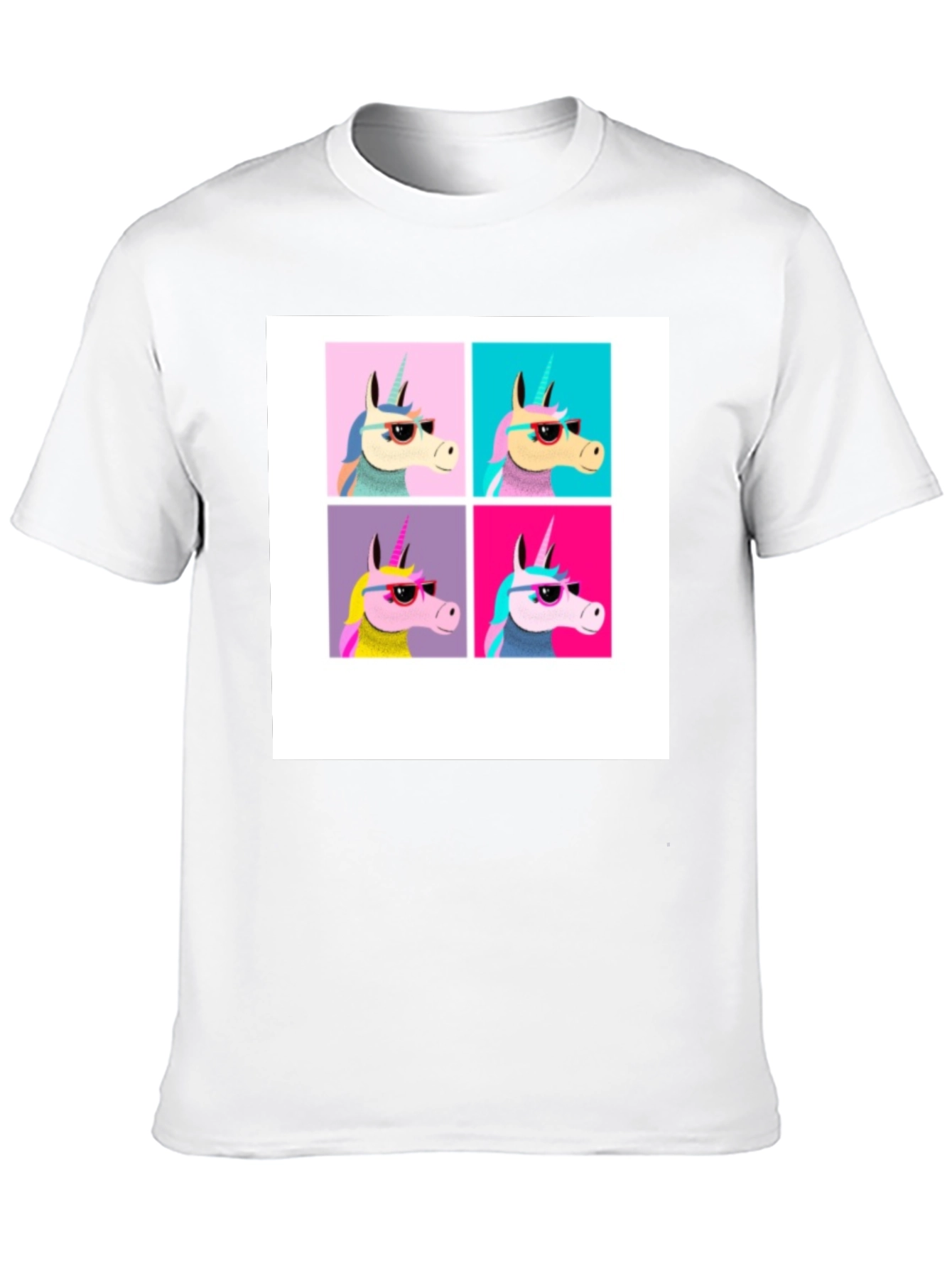 Unicorn Pop Art Black T-Shirt