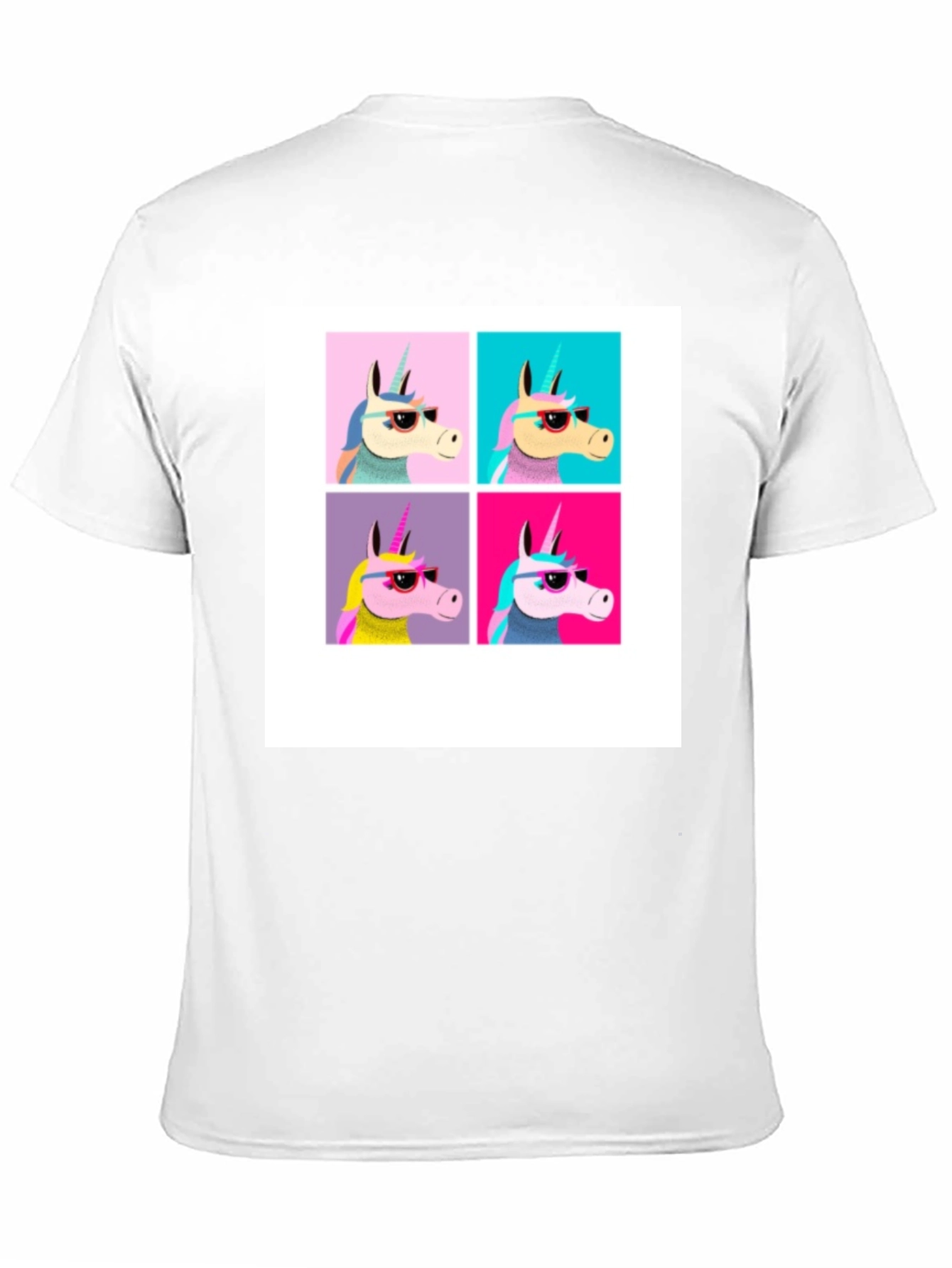 Unicorn Pop Art Black T-Shirt
