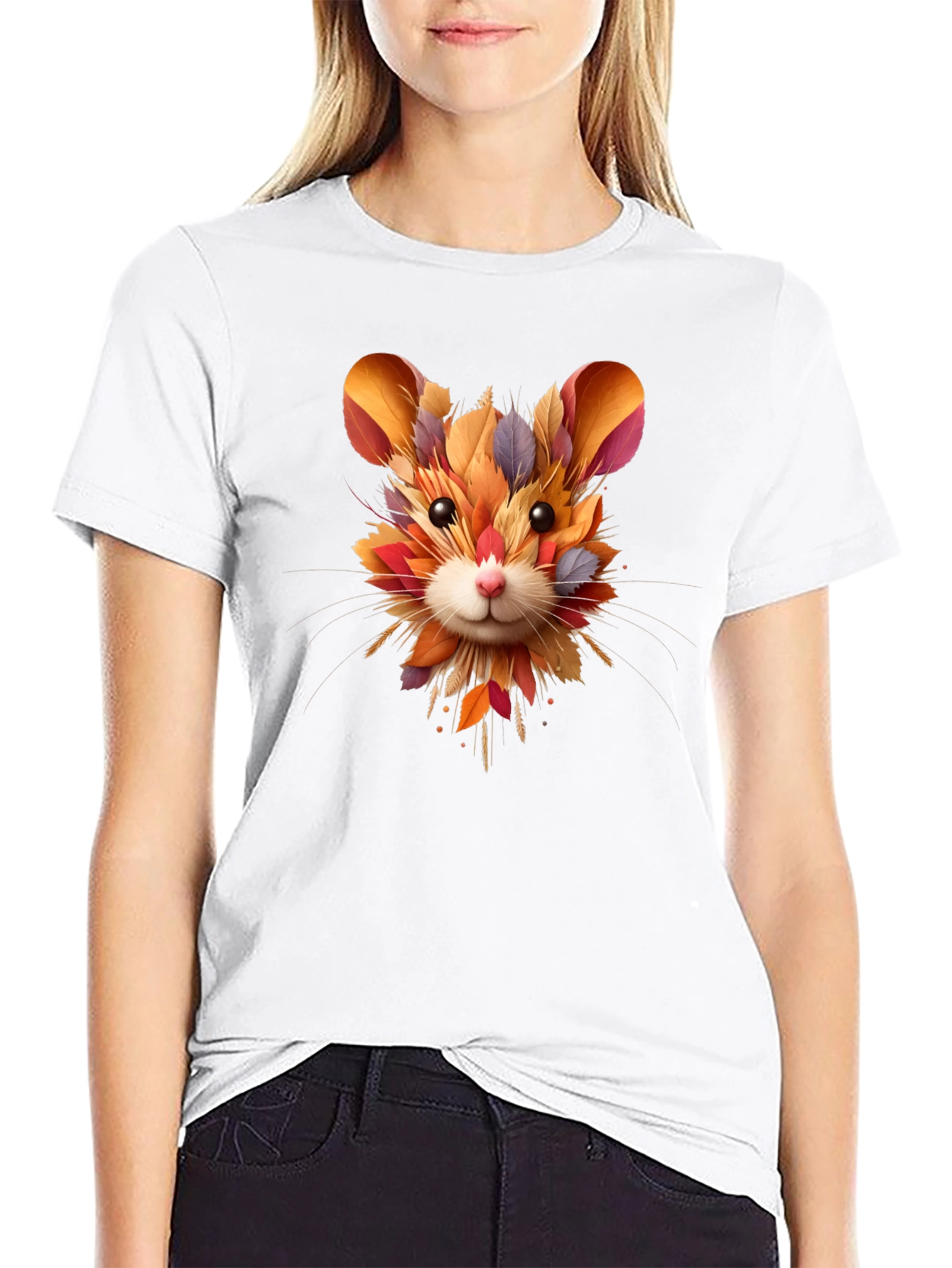 Autumn Hamster Tee - Unique Fall Design