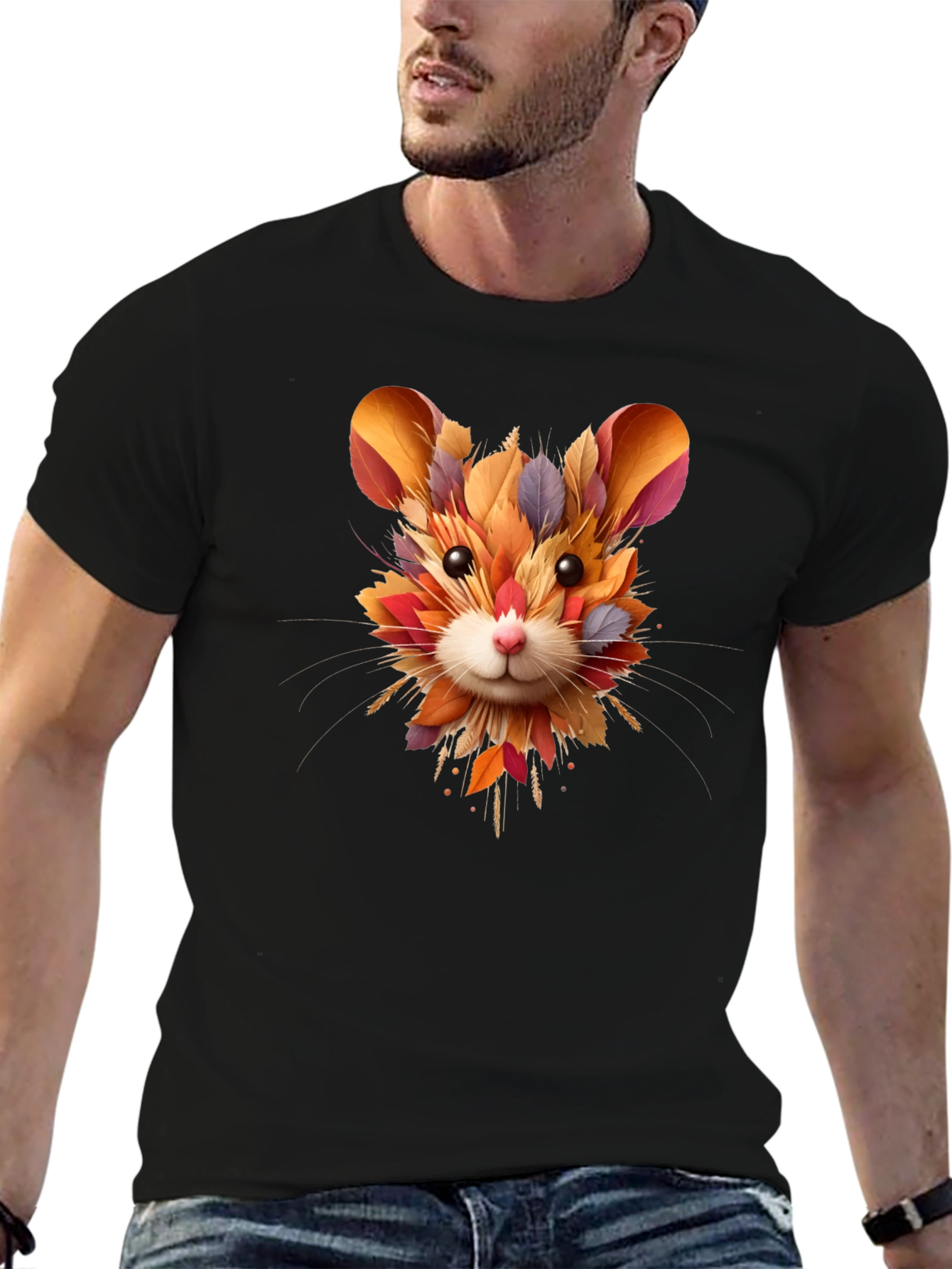 Autumn Hamster Tee - Unique Fall Design
