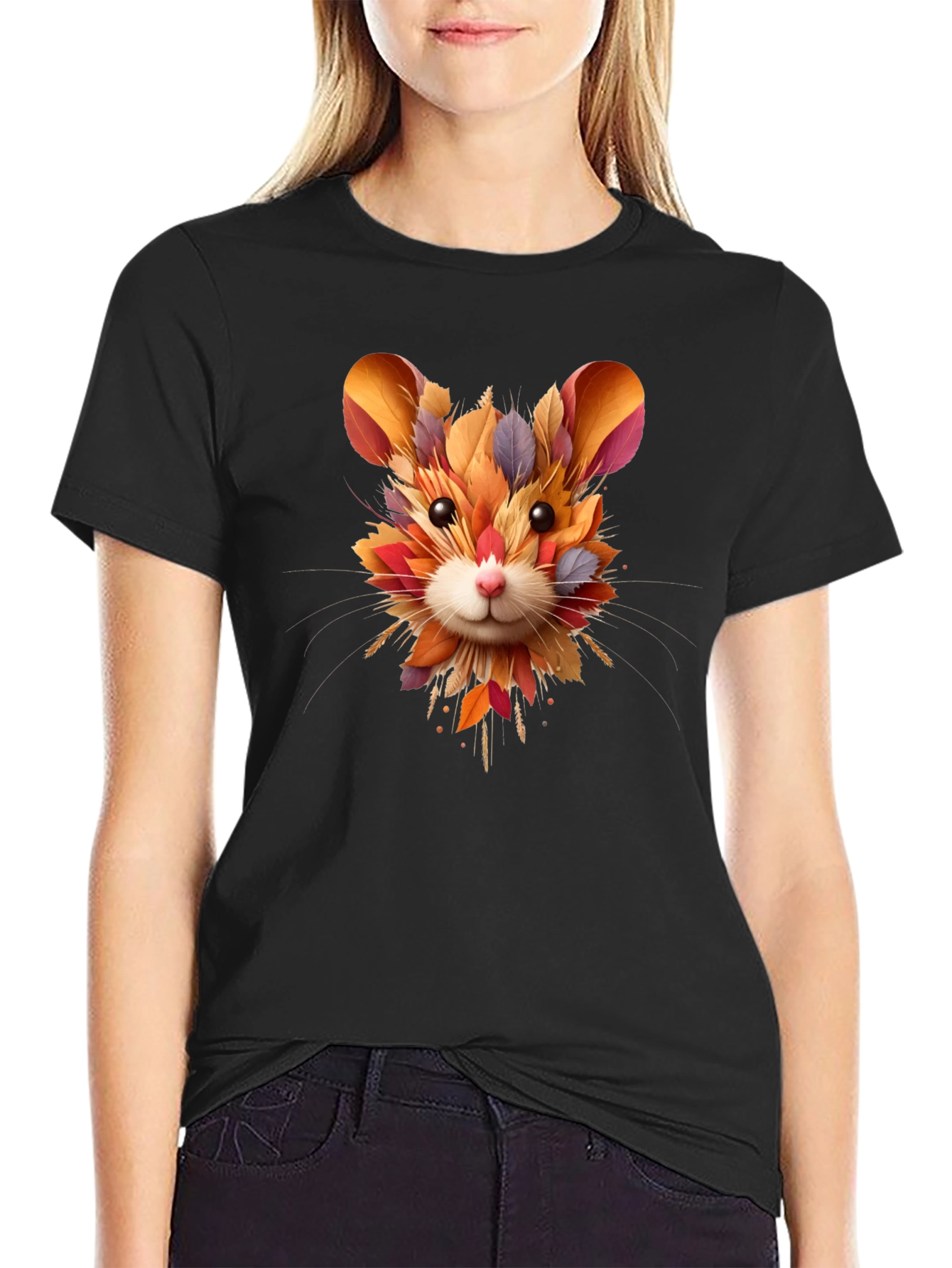Autumn Hamster Tee - Unique Fall Design