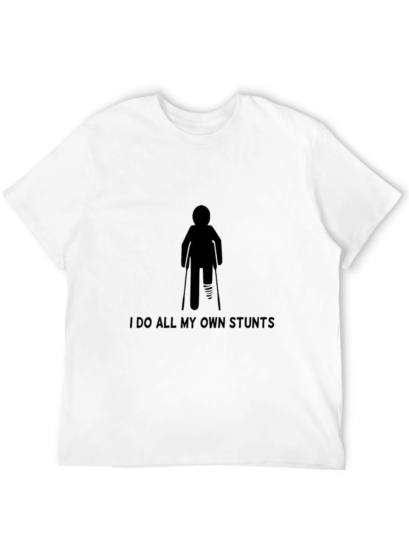 Stuntman Amputee Humor Graphic T-Shirt