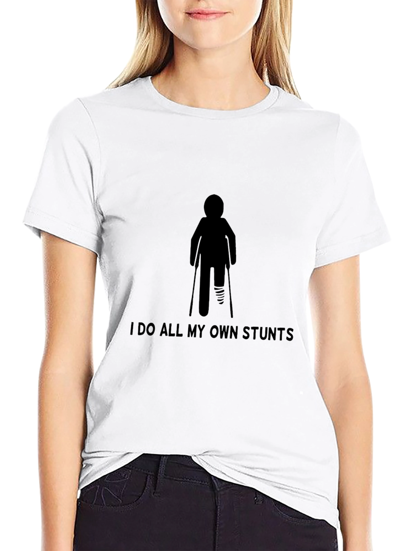 Stuntman Amputee Humor Graphic T-Shirt