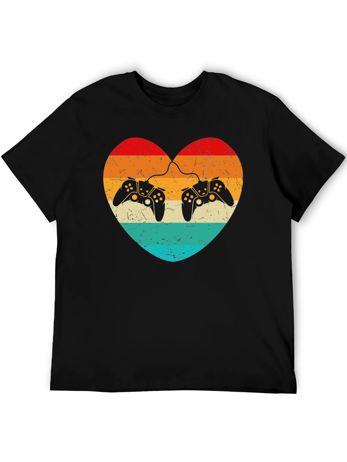 Retro Gaming Heart T-Shirt - Gamer Love Tee