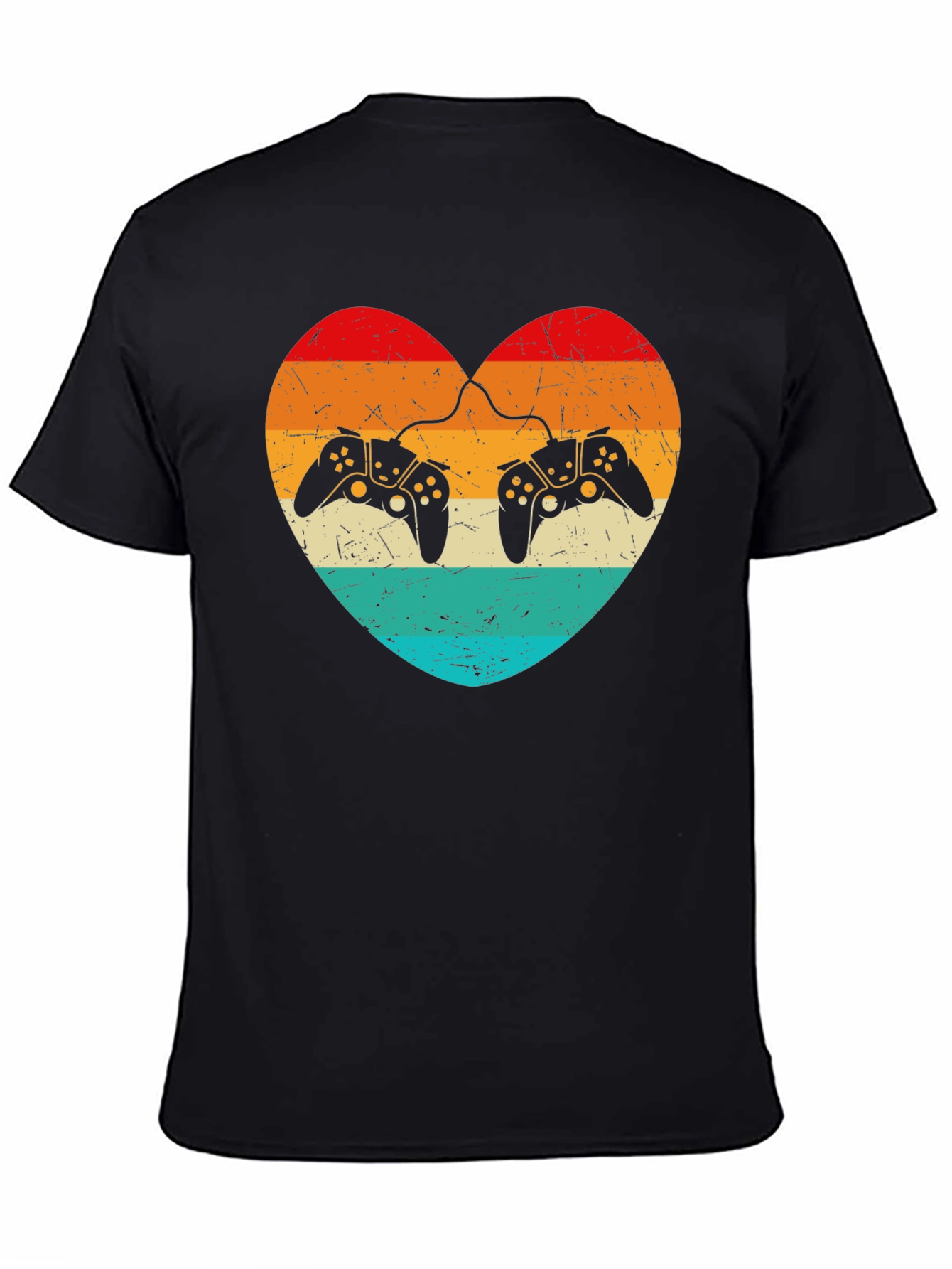 Retro Gaming Heart T-Shirt - Gamer Love Tee