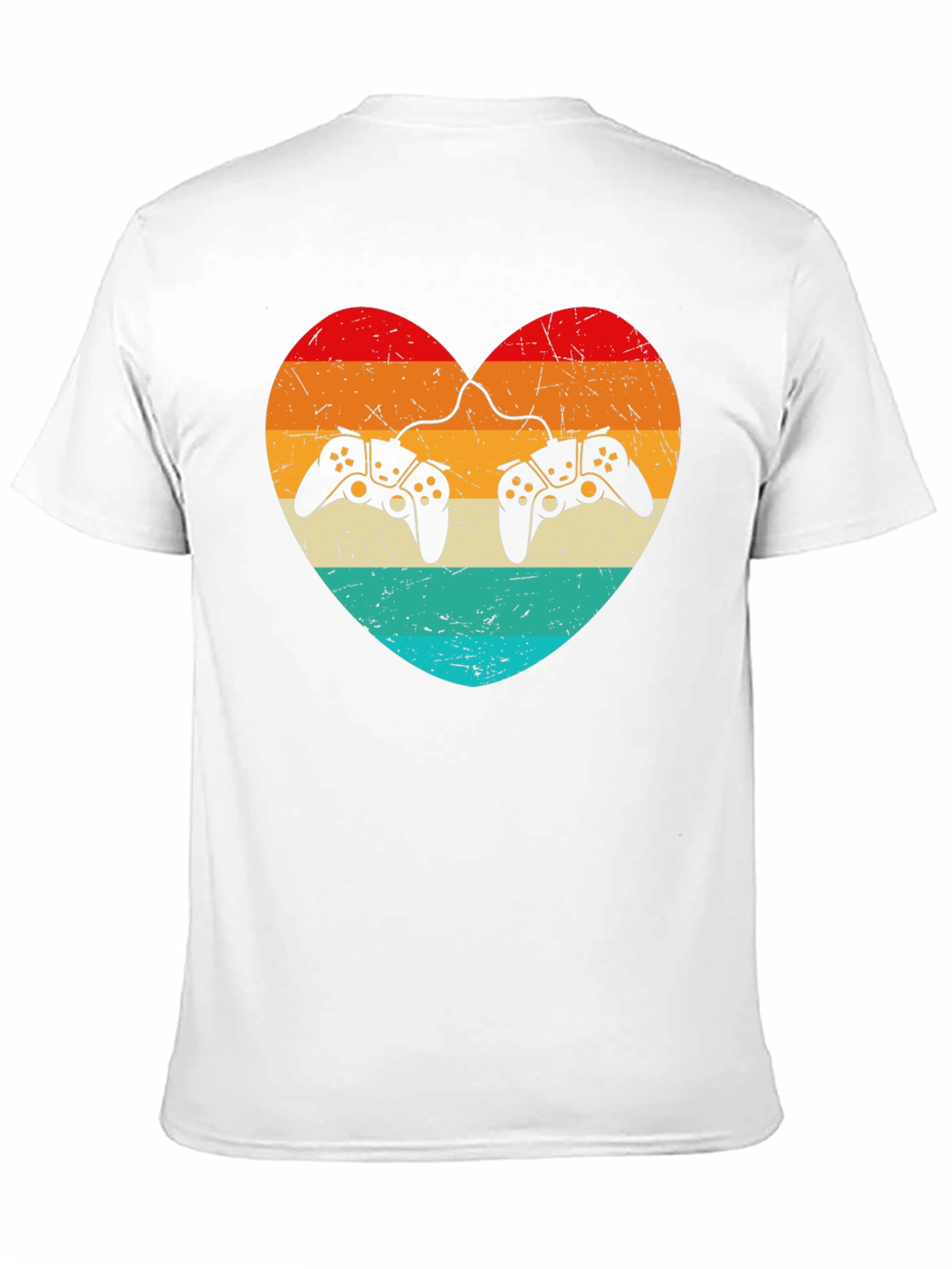 Retro Gaming Heart T-Shirt - Gamer Love Tee