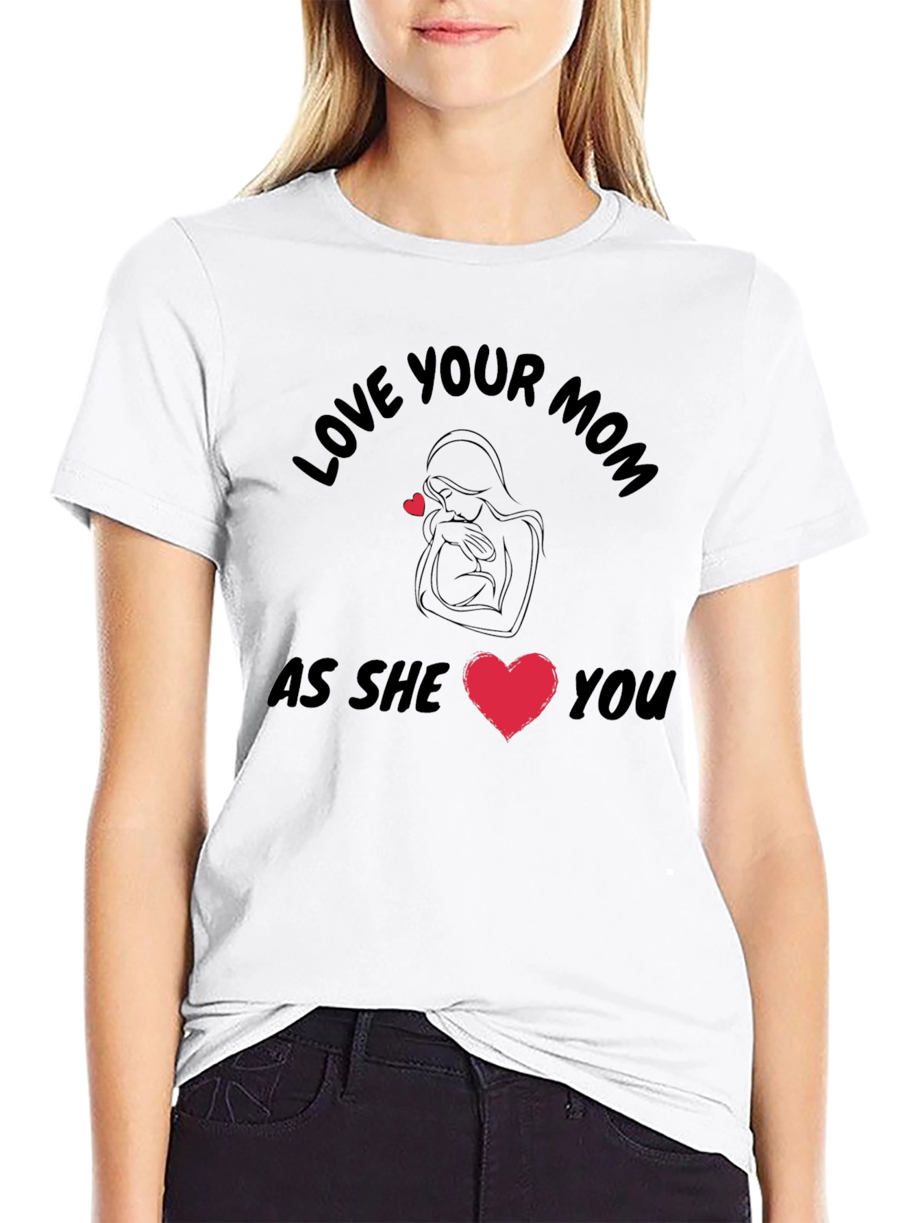 Love Your Mom Black T-Shirt