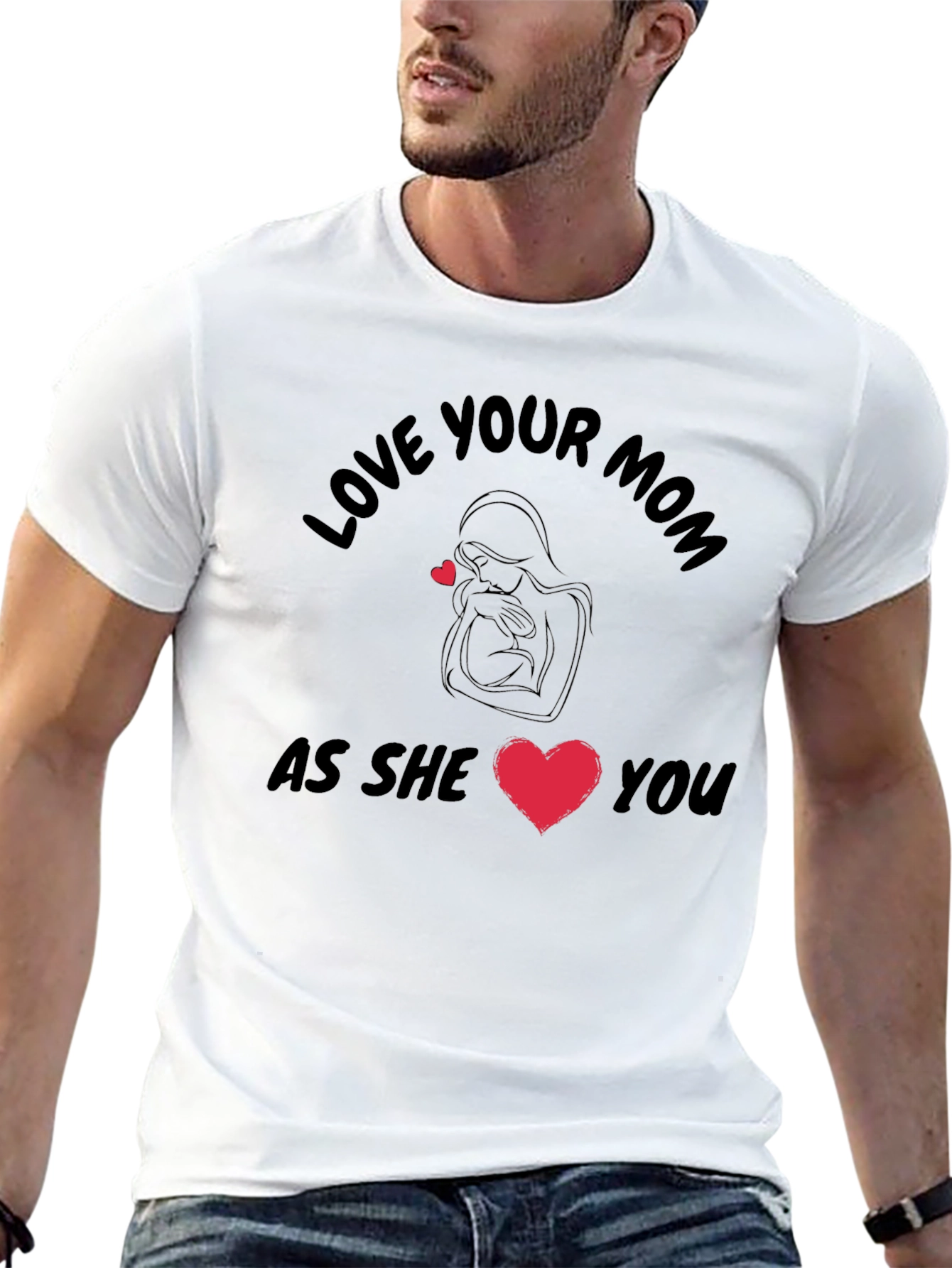 Love Your Mom Black T-Shirt