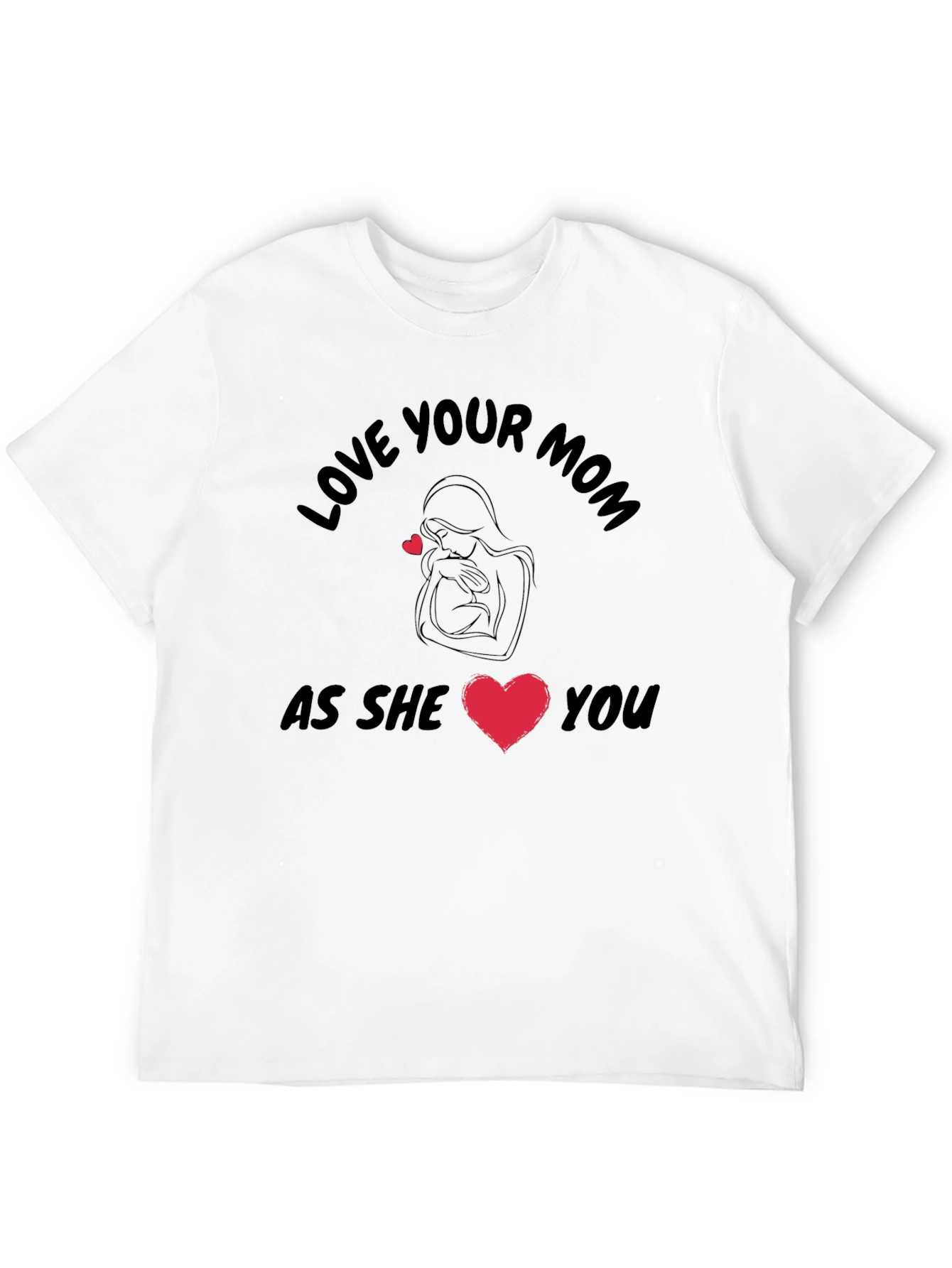 Love Your Mom Black T-Shirt