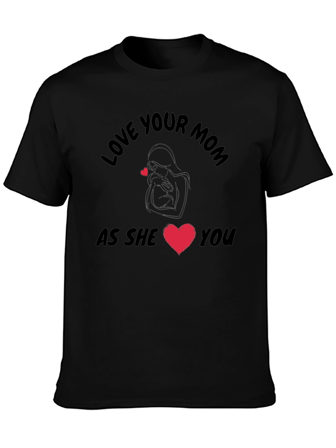 Love Your Mom Black T-Shirt