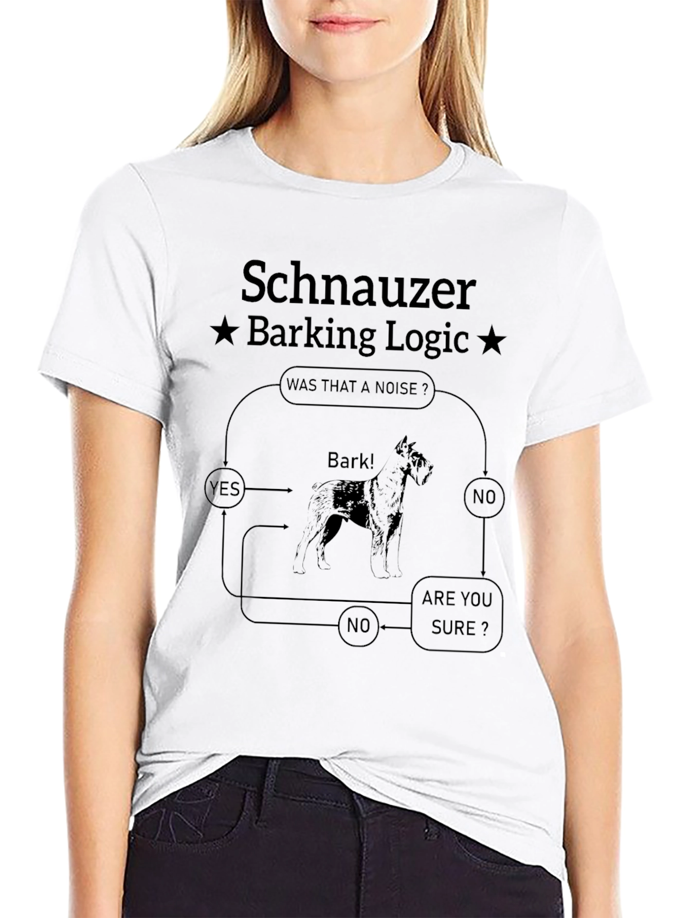 Schnauzer Barking Logic T-Shirt