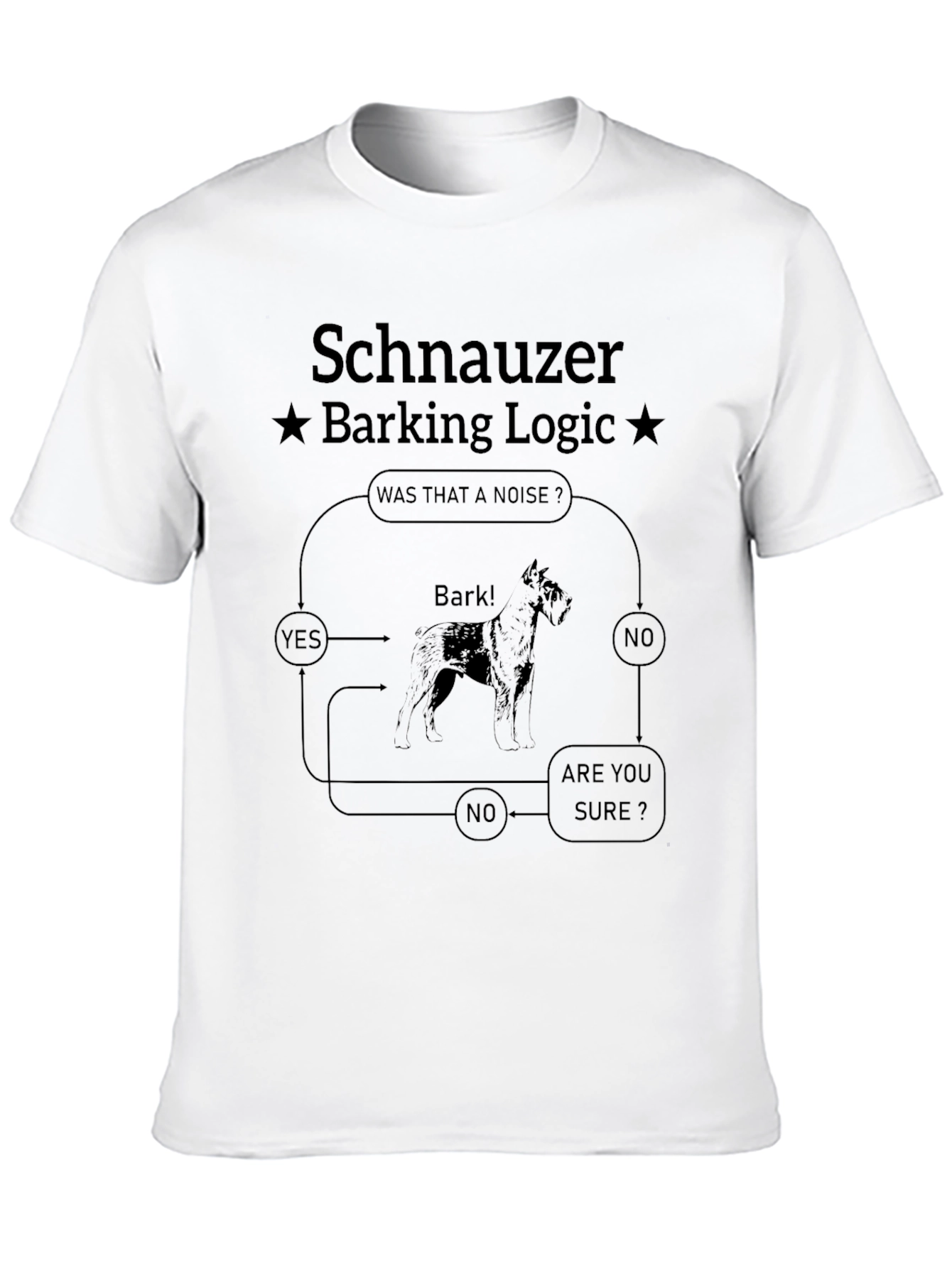 Schnauzer Barking Logic T-Shirt