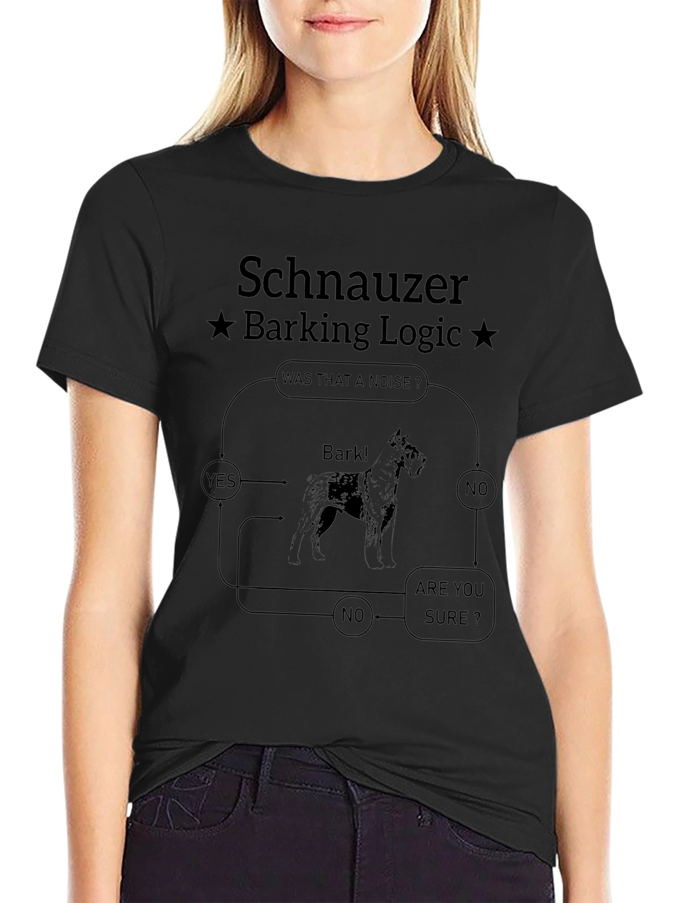 Schnauzer Barking Logic T-Shirt