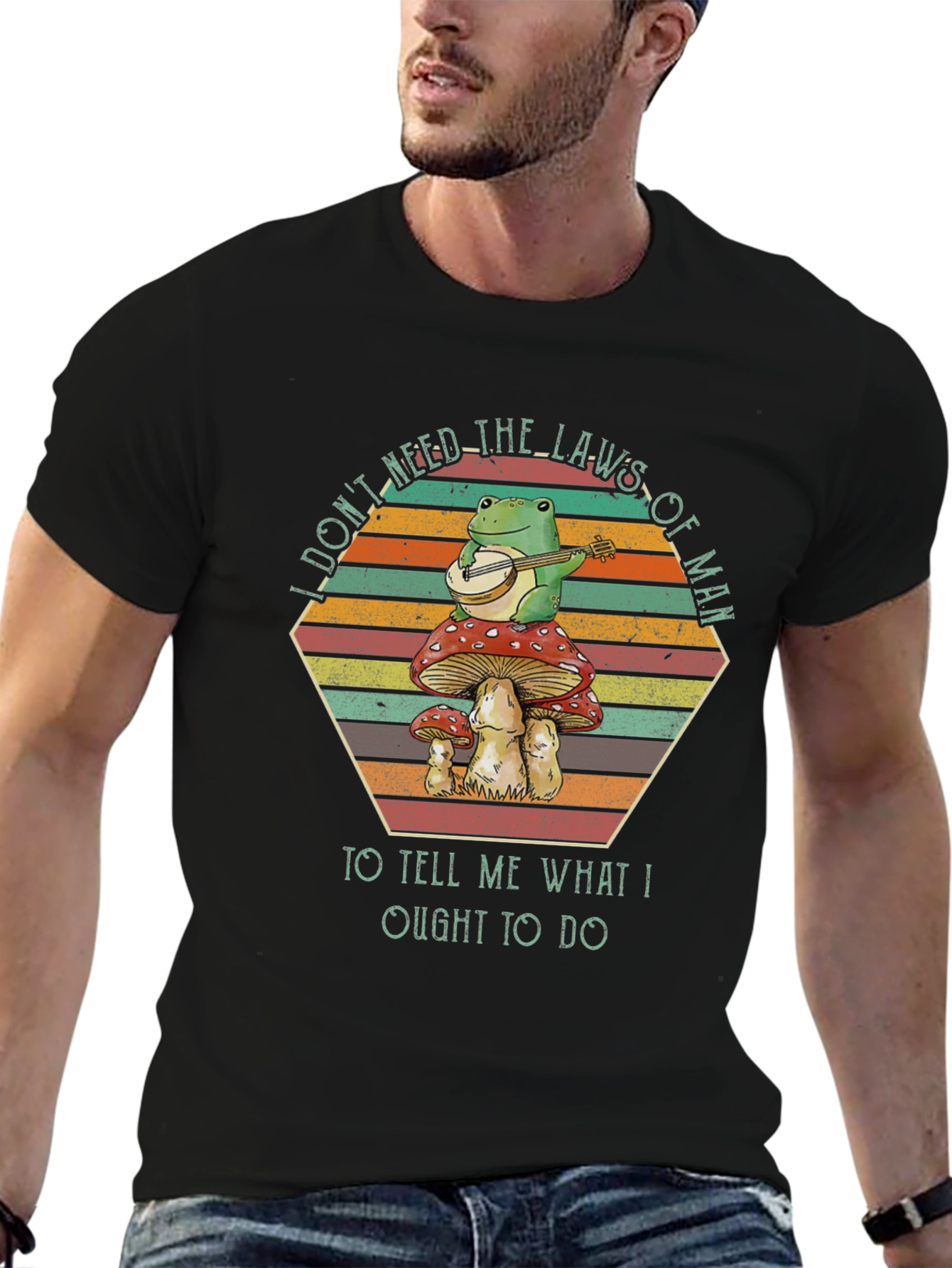 Frog Banjo Mushroom T-Shirt