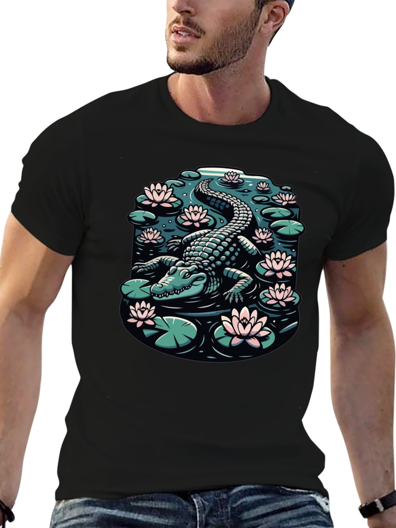 Alligator Pond Graphic Tee - Black