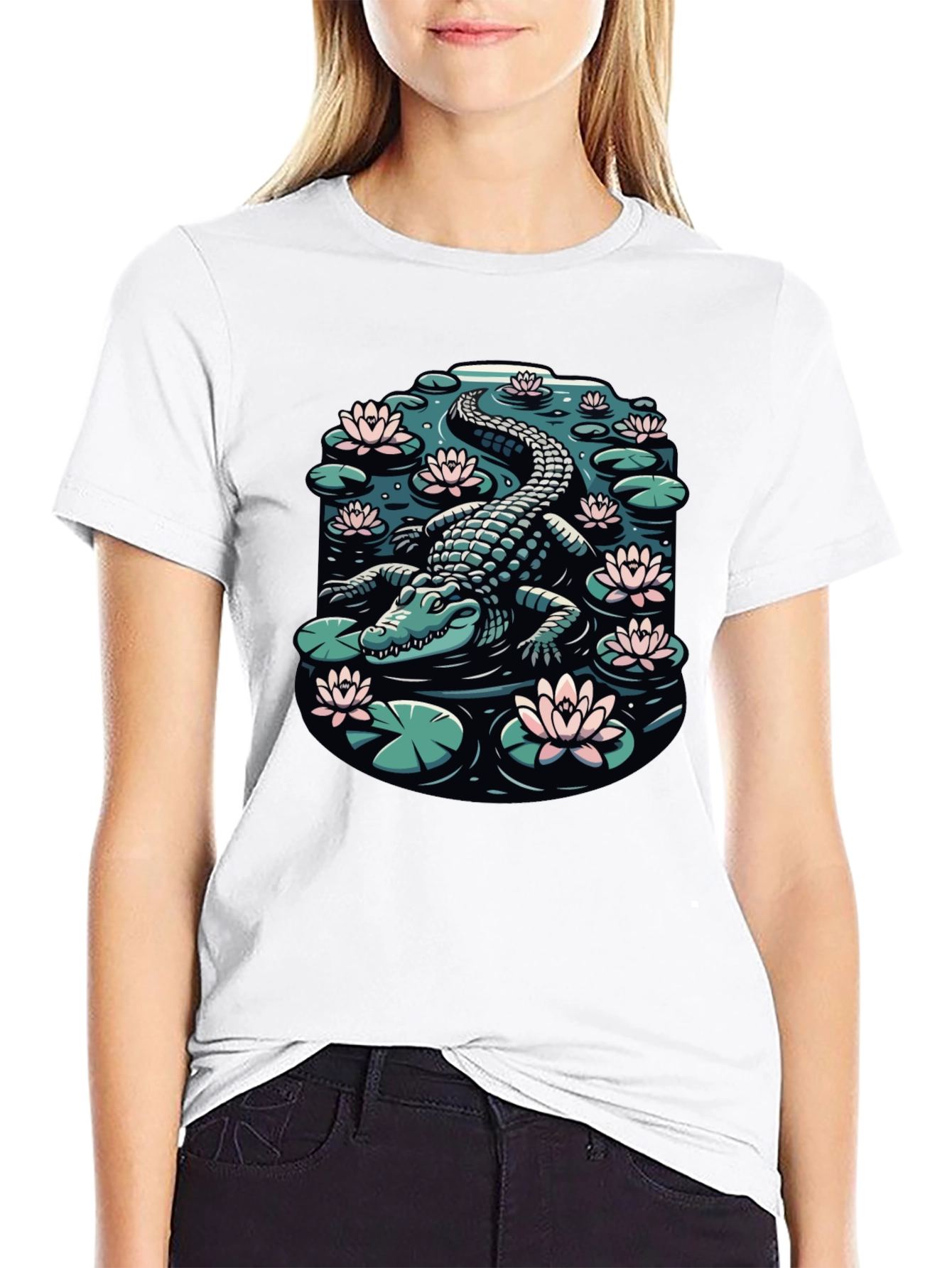 Alligator Pond Graphic Tee - Black