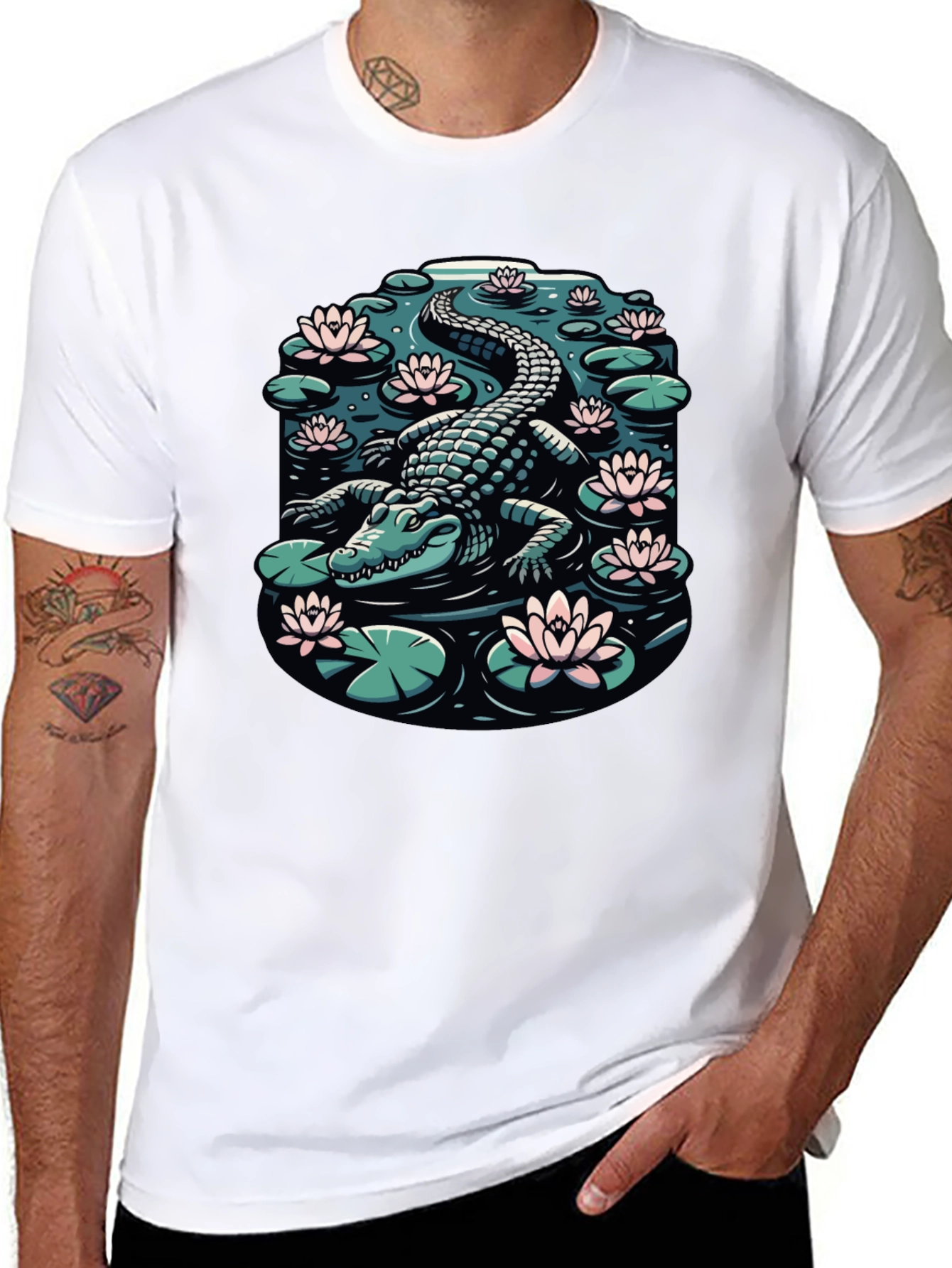 Alligator Pond Graphic Tee - Black