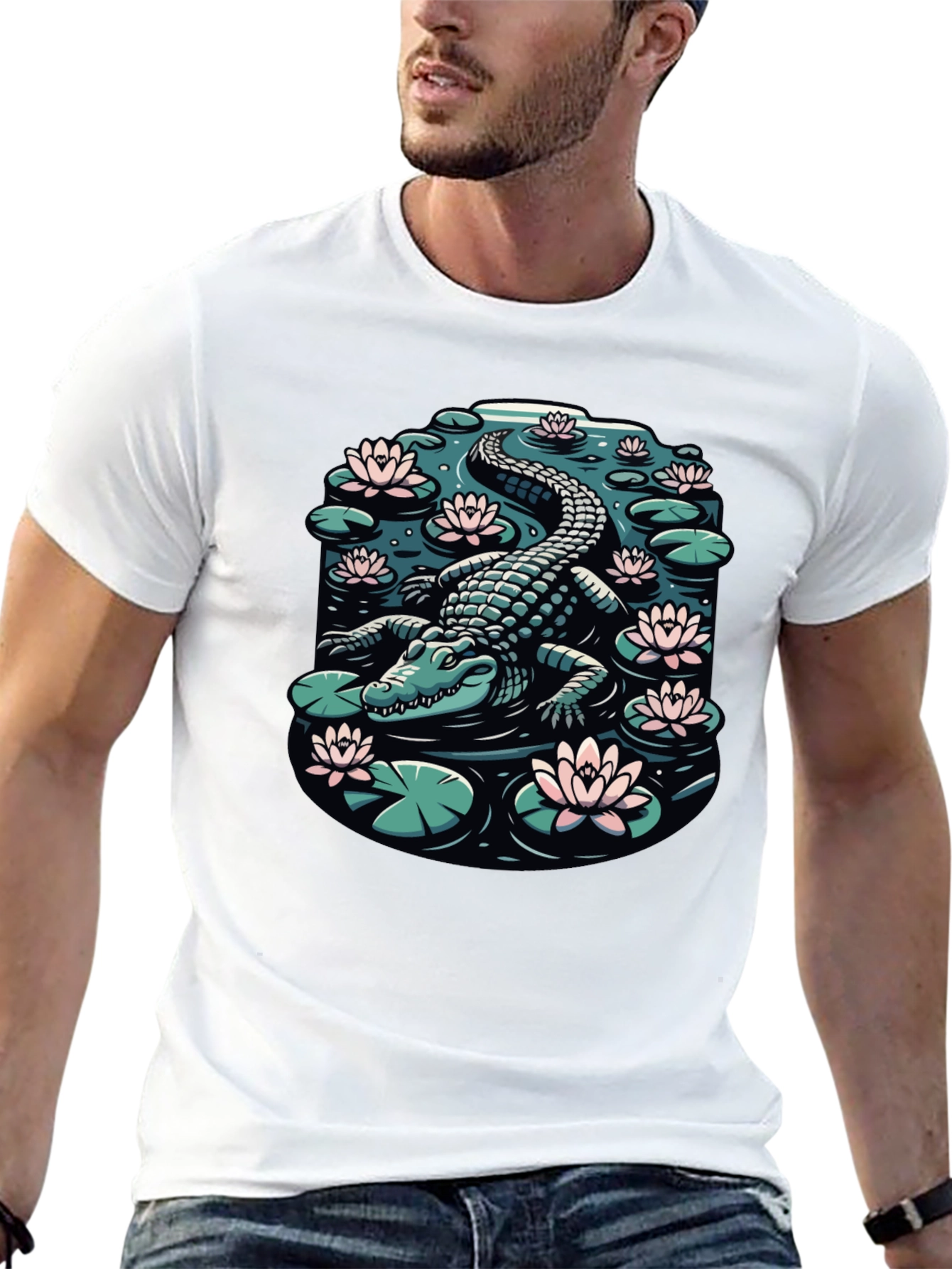 Alligator Pond Graphic Tee - Black
