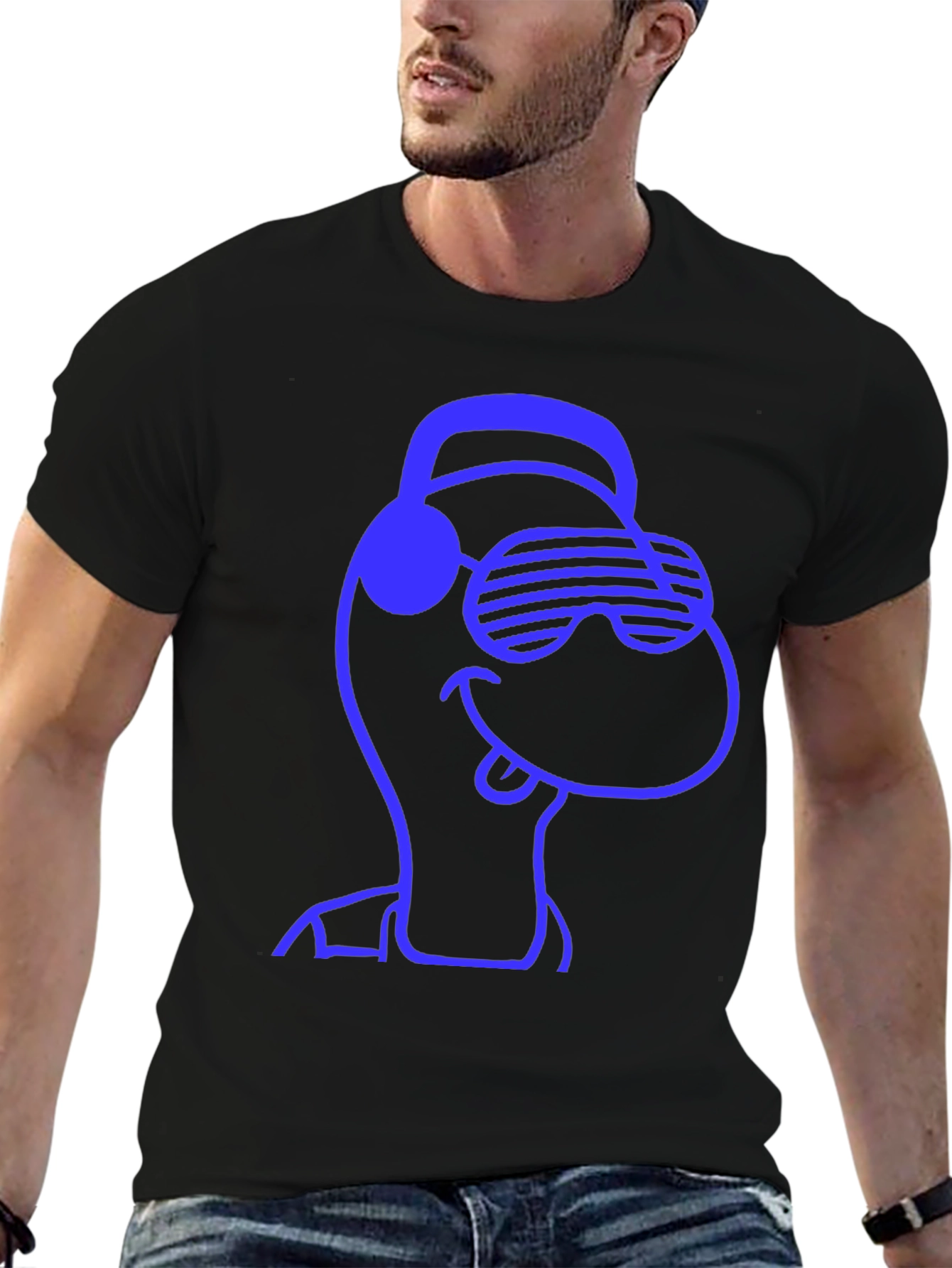 Cool Dino Graphic Tee - Black Cotton T-Shirt