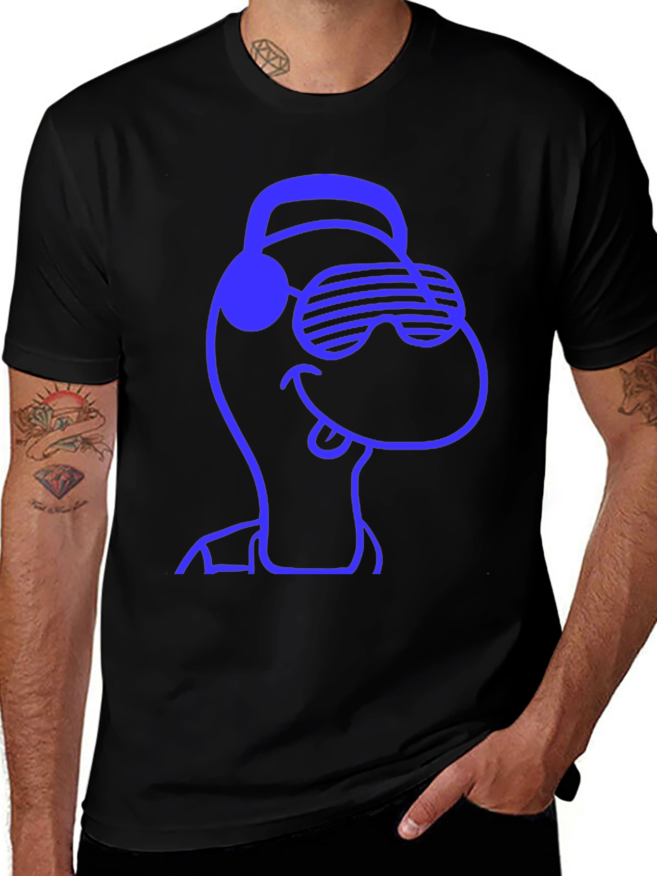 Cool Dino Graphic Tee - Black Cotton T-Shirt