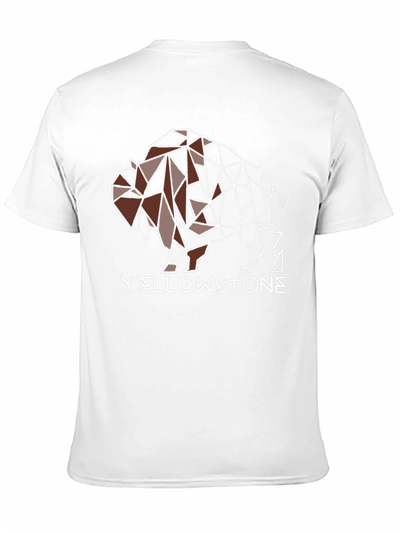 Geometric Buffalo Yellowstone Graphic T-Shirt