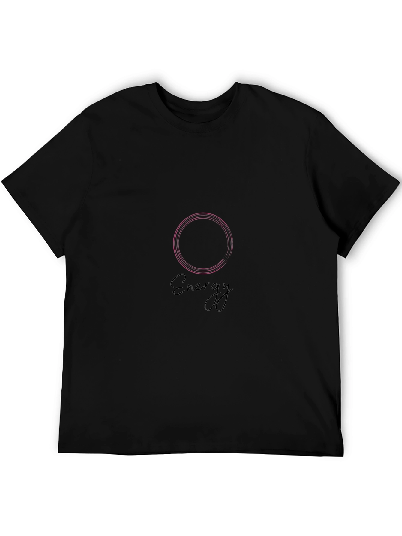 Energy Graphic Print Black T-Shirt