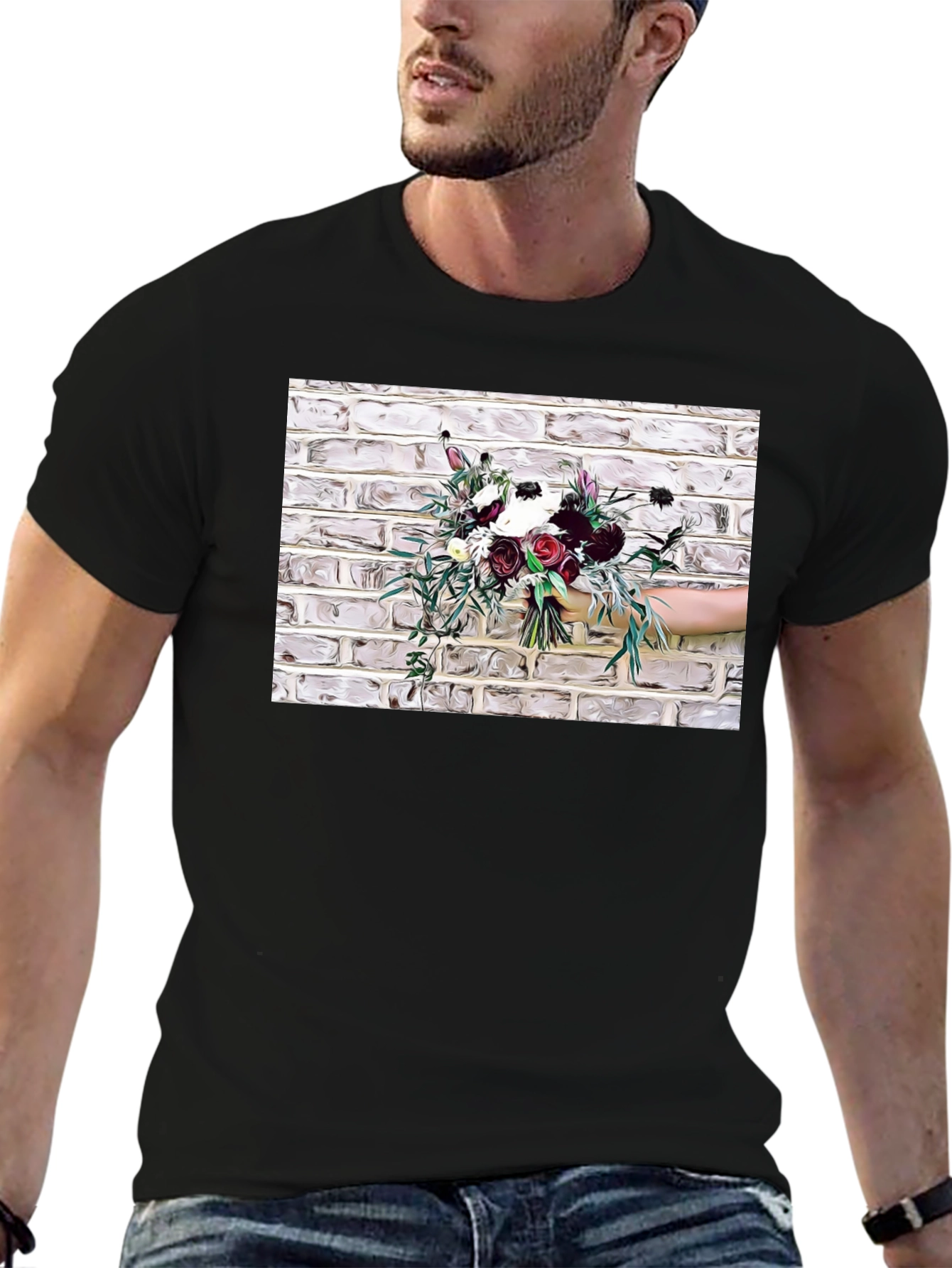 Floral Bouquet Graphic Tee - Stylish & Unique