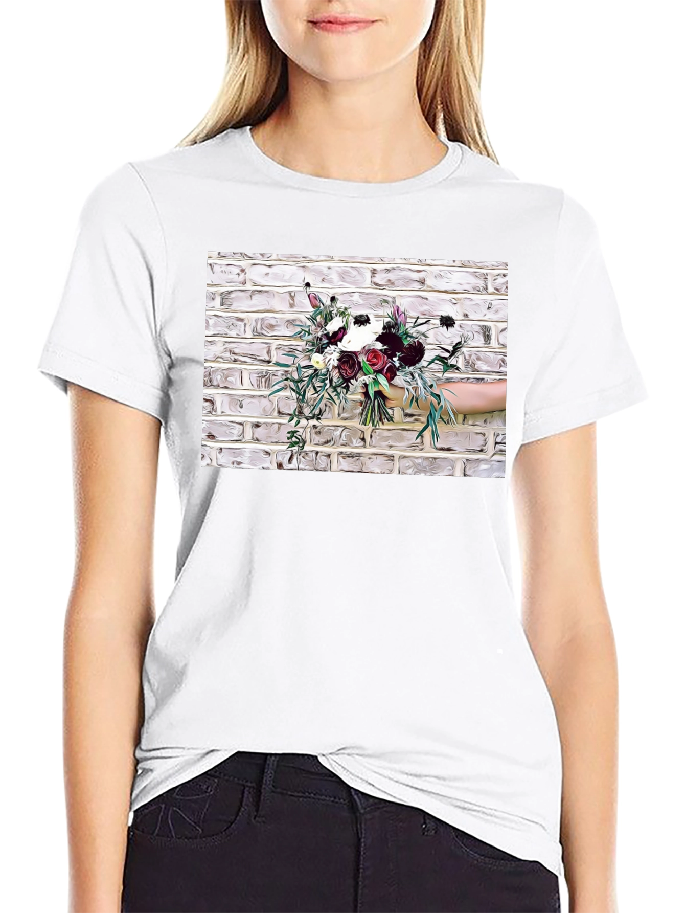 Floral Bouquet Graphic Tee - Stylish & Unique