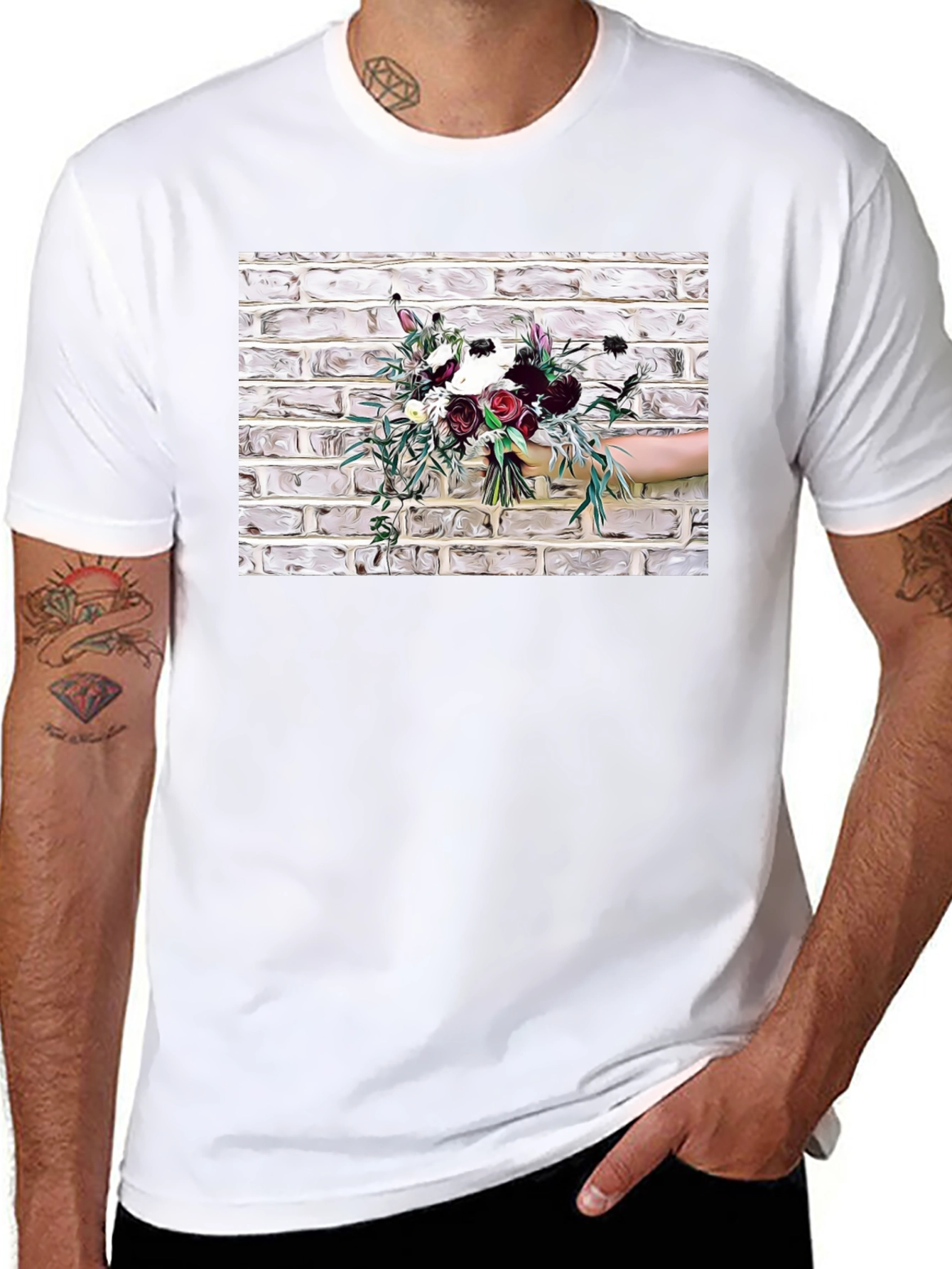 Floral Bouquet Graphic Tee - Stylish & Unique