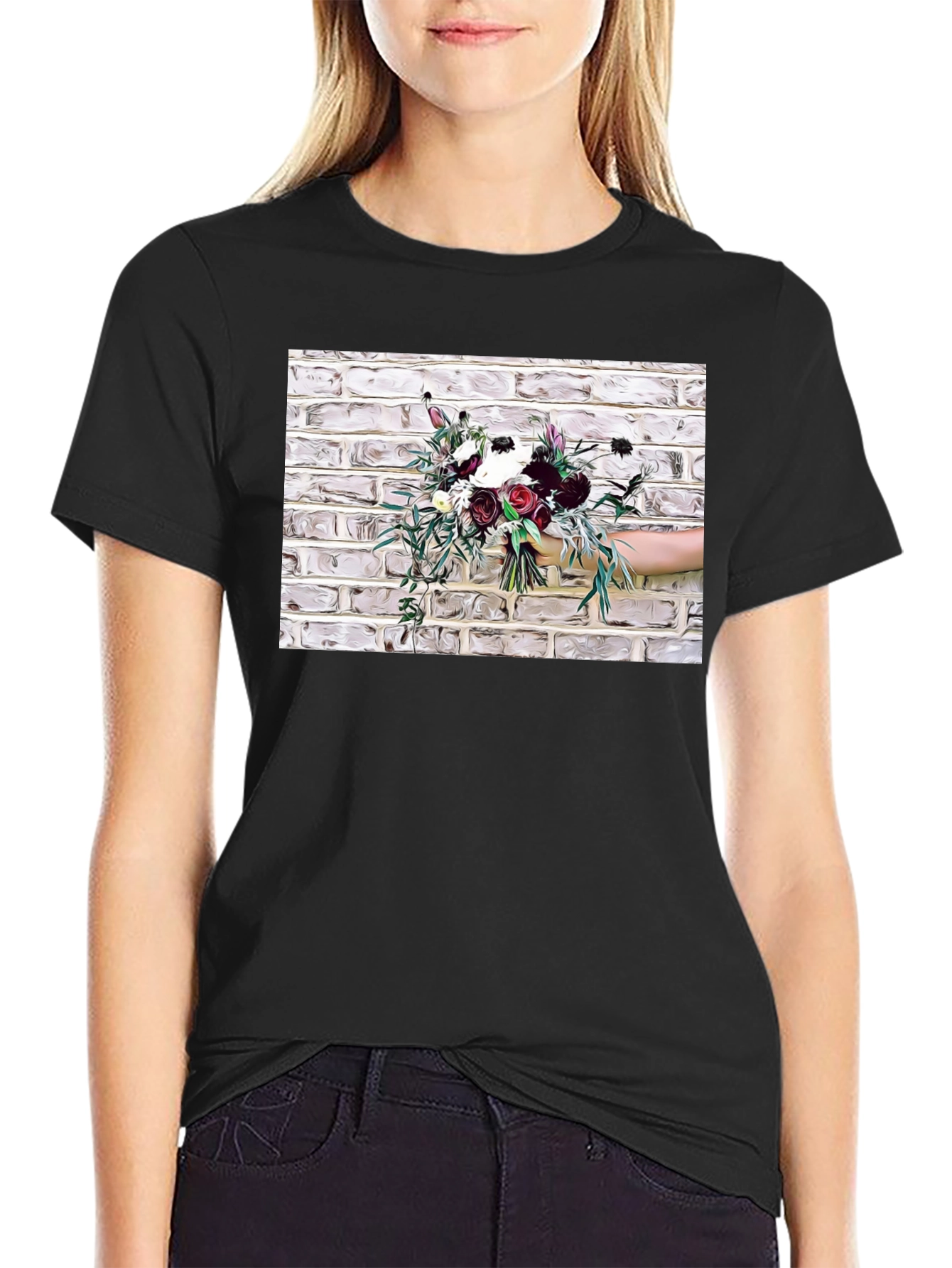 Floral Bouquet Graphic Tee - Stylish & Unique