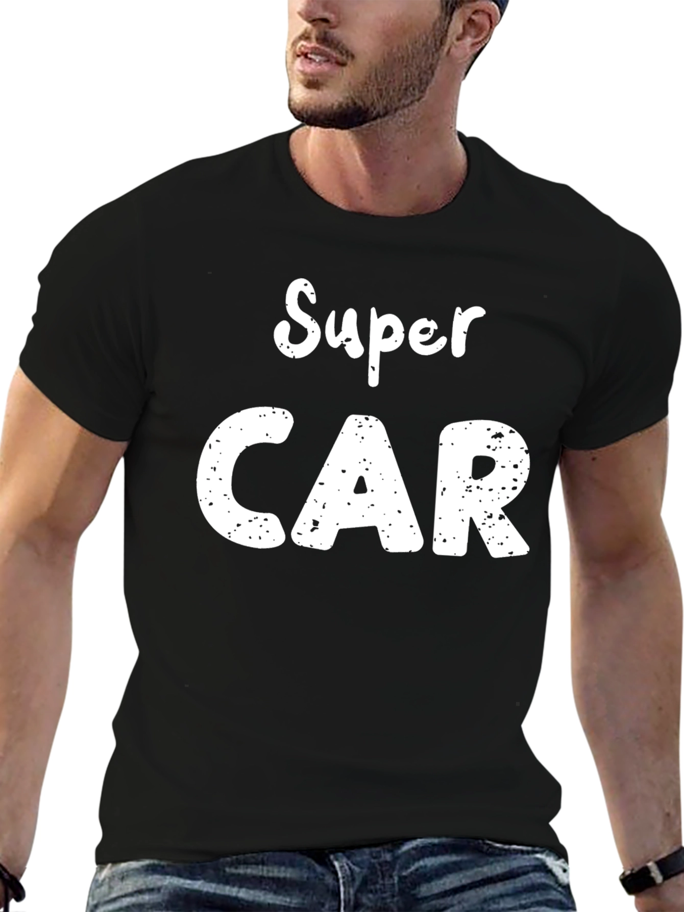 Super Car Graphic T-Shirt - Black