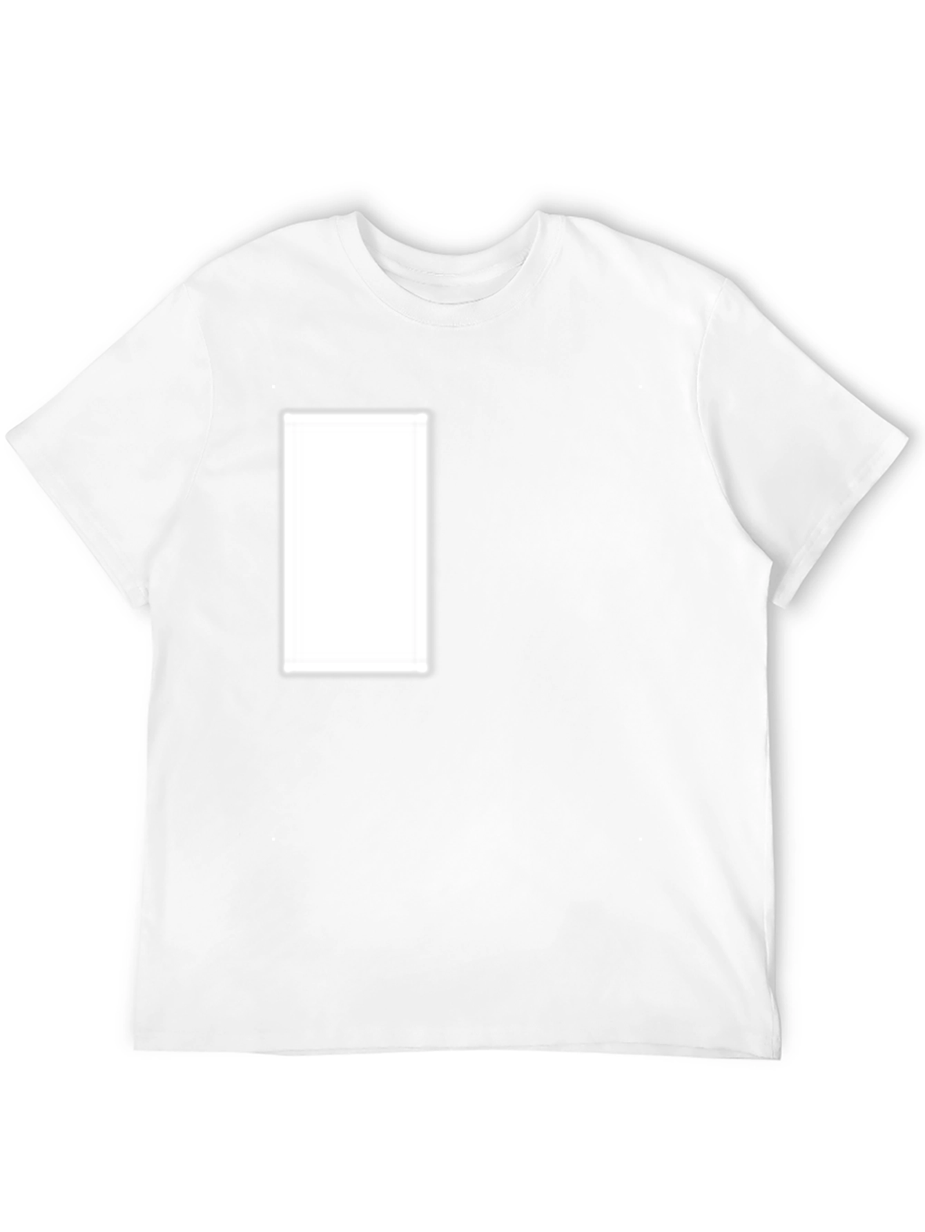 Black Crew Neck Tee with Customizable Chest Design Area