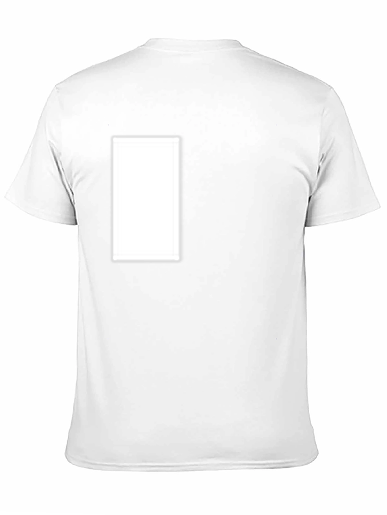 Black Crew Neck Tee with Customizable Chest Design Area