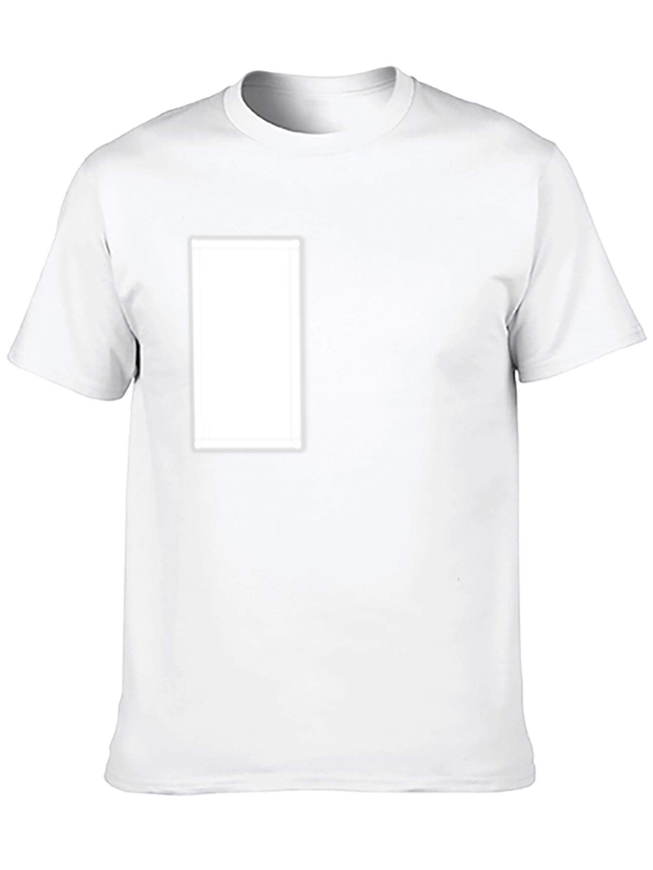 Black Crew Neck Tee with Customizable Chest Design Area