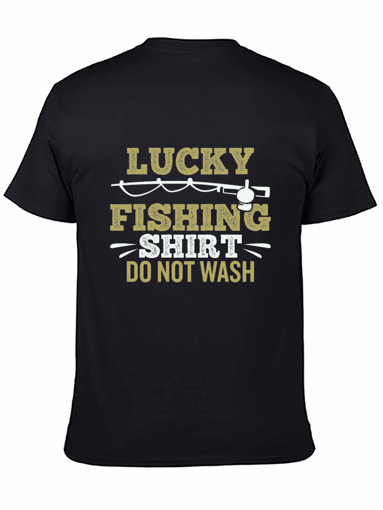 Lucky Fishing Shirt - Mens Black Tee