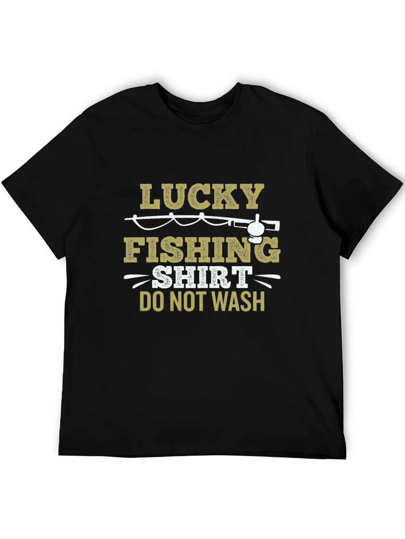 Lucky Fishing Shirt - Mens Black Tee