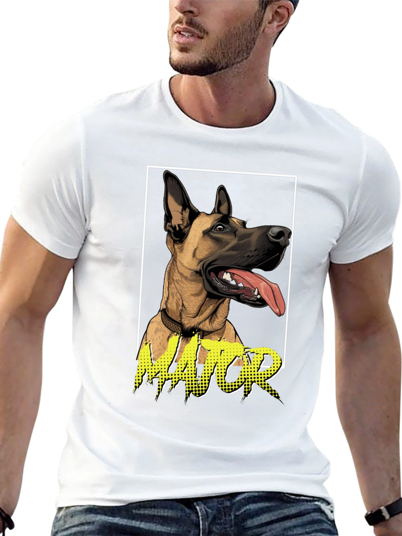 Dog Lovers Major Graphic Tee - Black