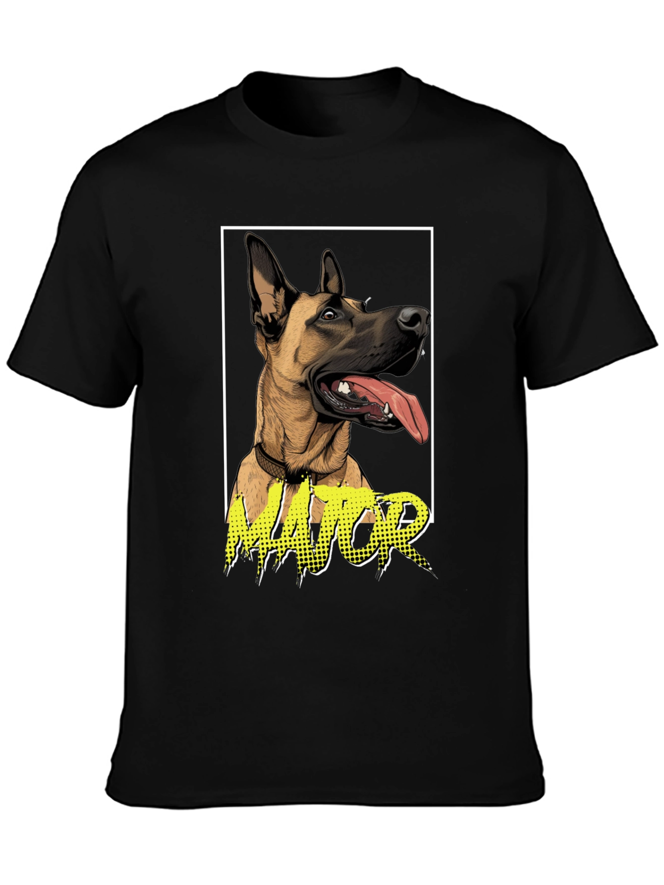 Dog Lovers Major Graphic Tee - Black