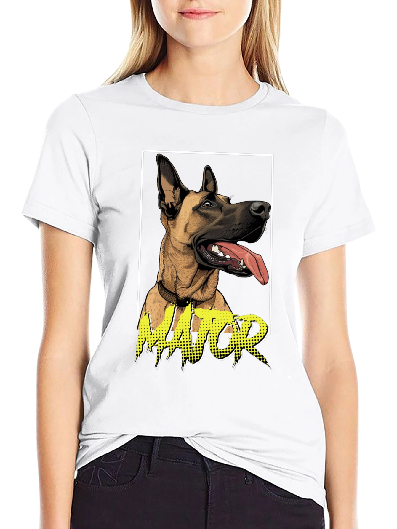 Dog Lovers Major Graphic Tee - Black