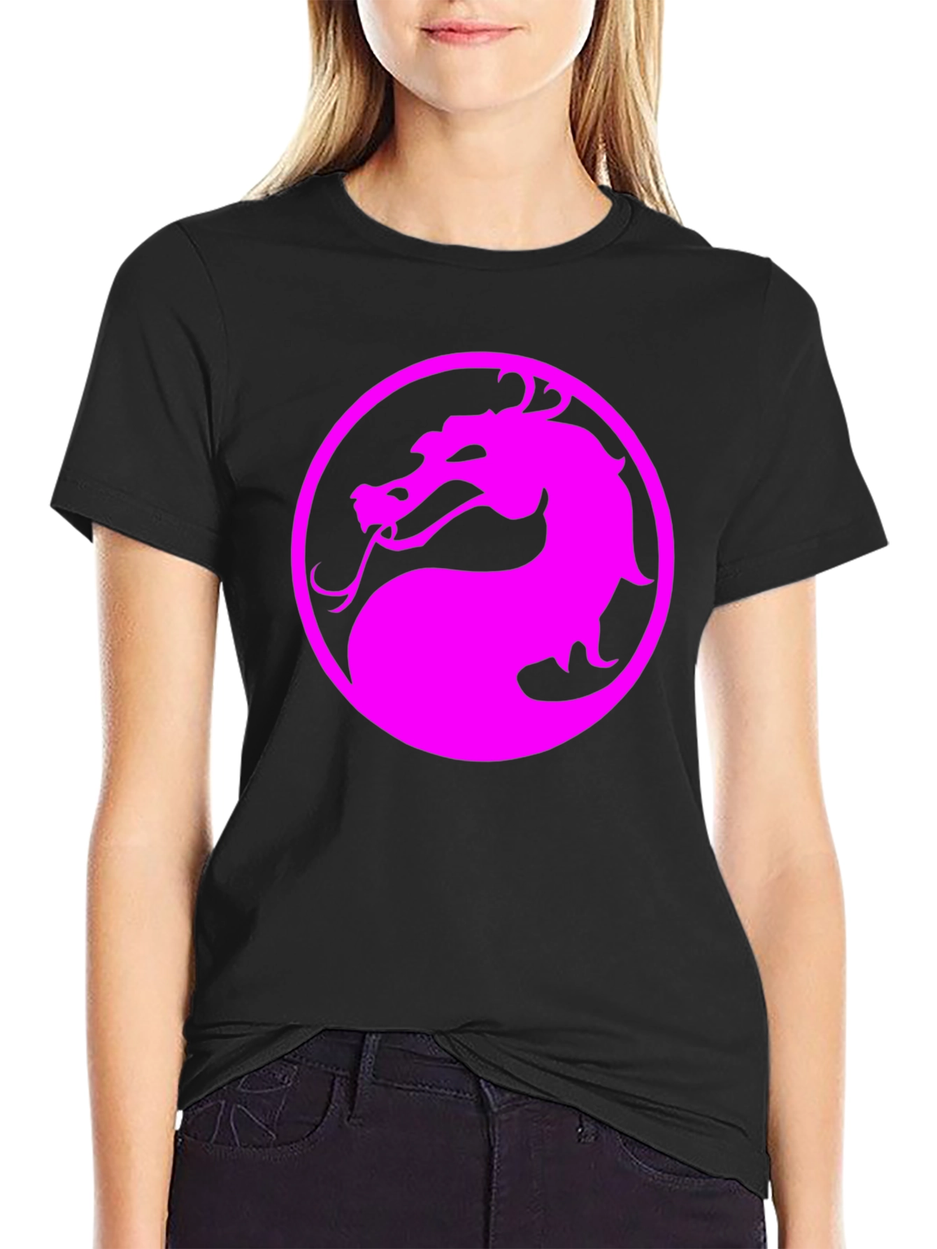 Mortal Kombat Dragon Logo Black T-Shirt