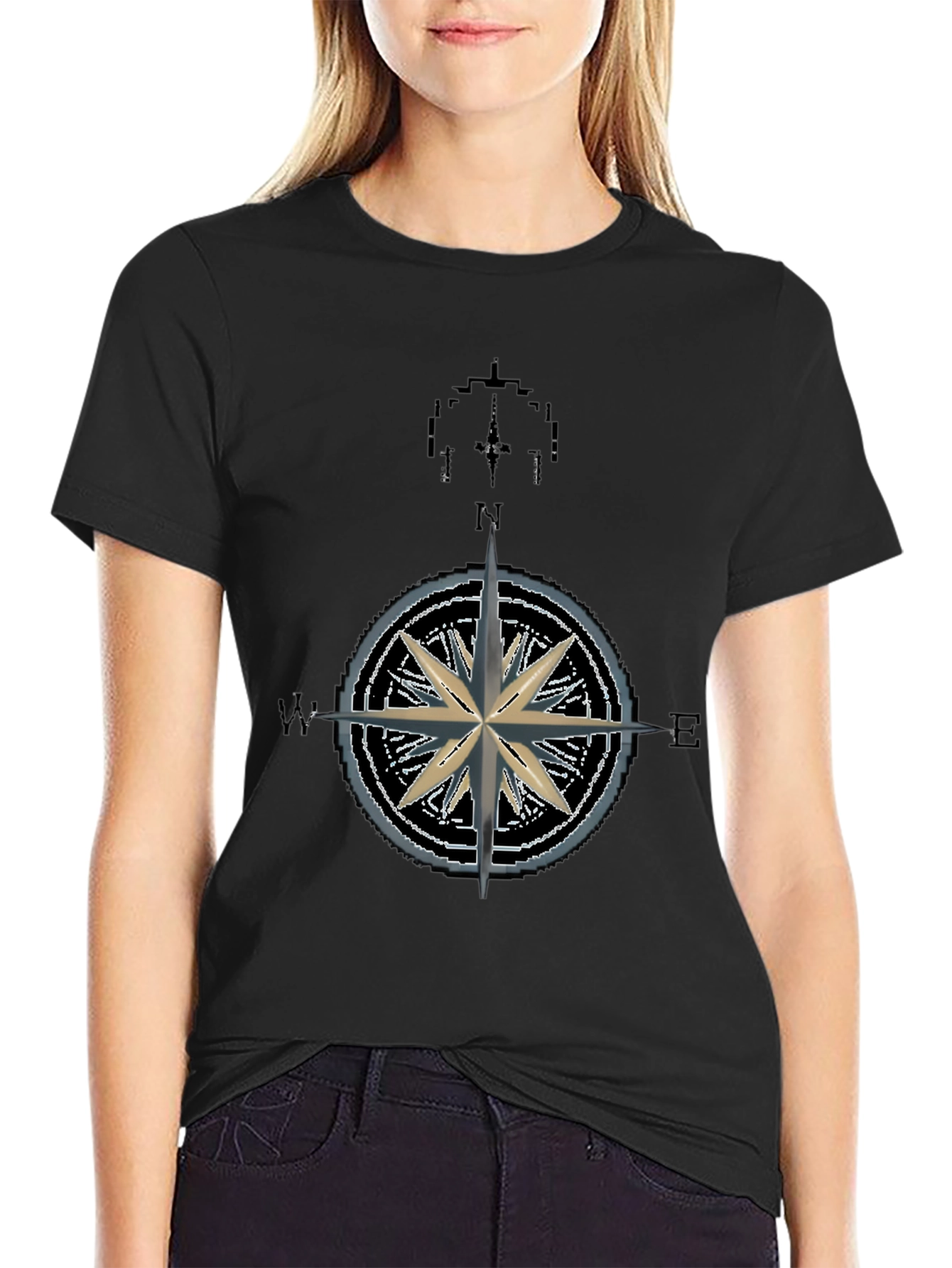 Nautical Compass Rose Graphic T-Shirt - Mens