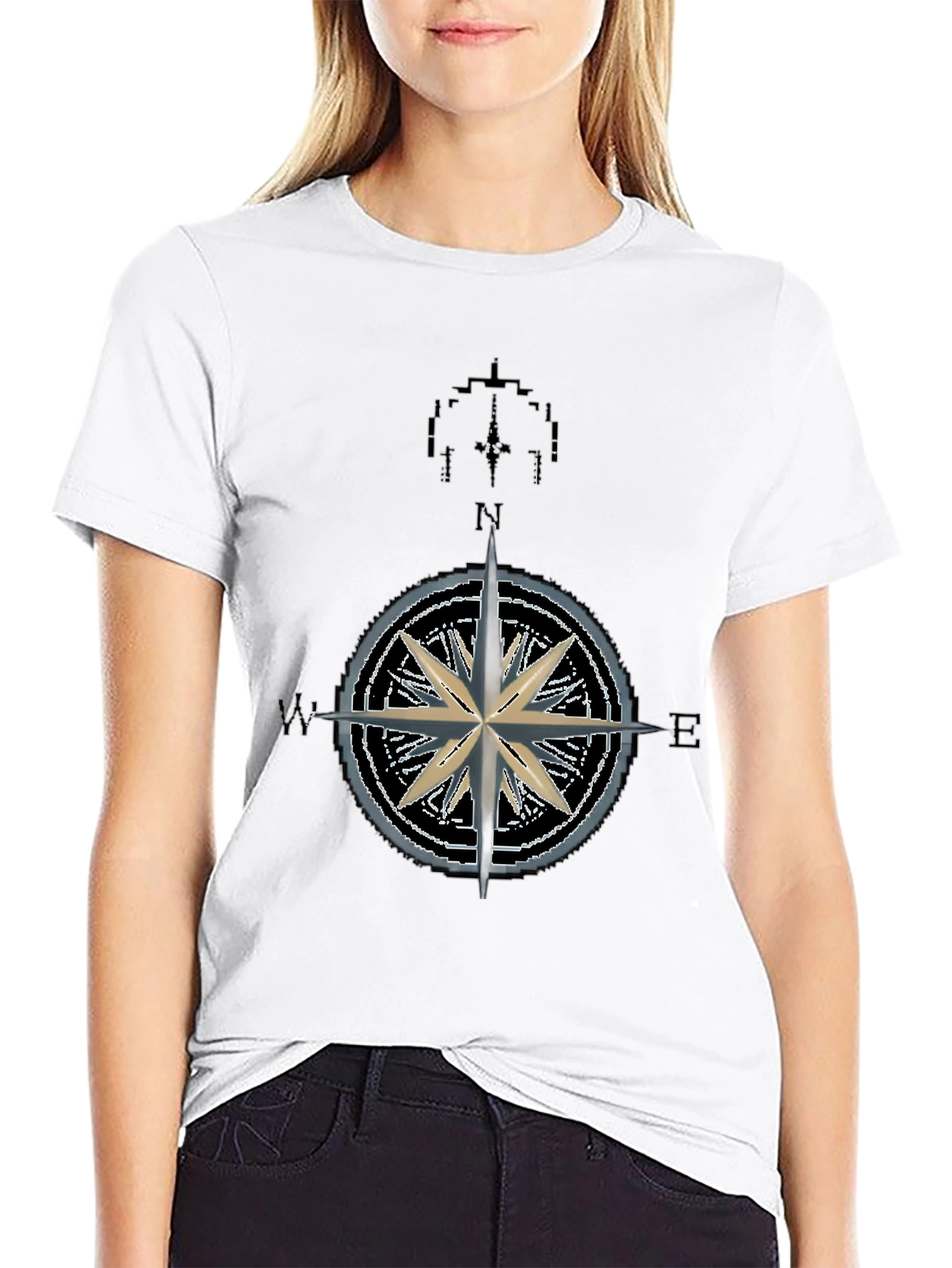 Nautical Compass Rose Graphic T-Shirt - Mens