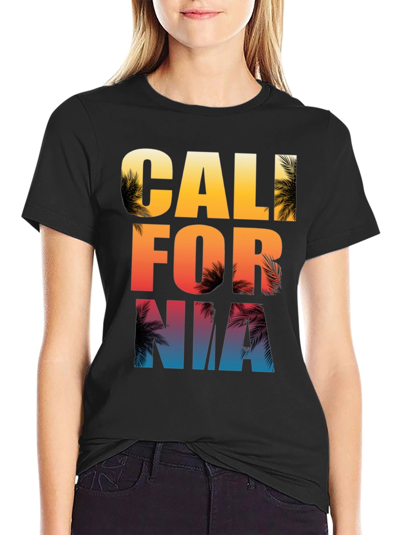 California Palm Tree Graphic Print T-Shirt