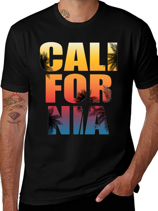 California Palm Tree Graphic Print T-Shirt