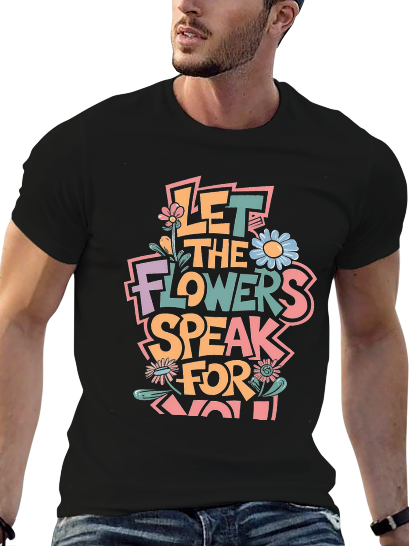 Floral Expression Tee - Let The Flowers Speak!