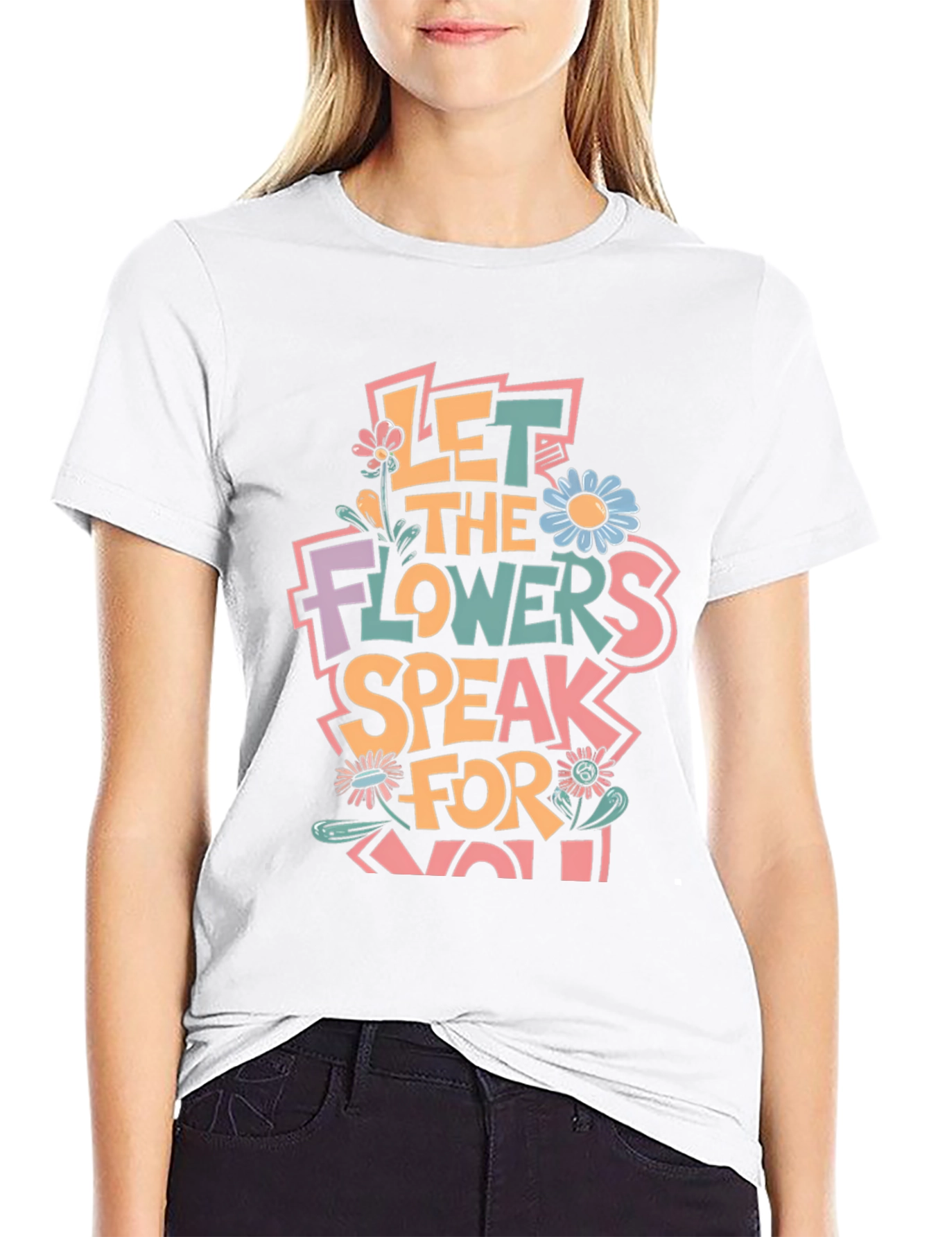 Floral Expression Tee - Let The Flowers Speak!