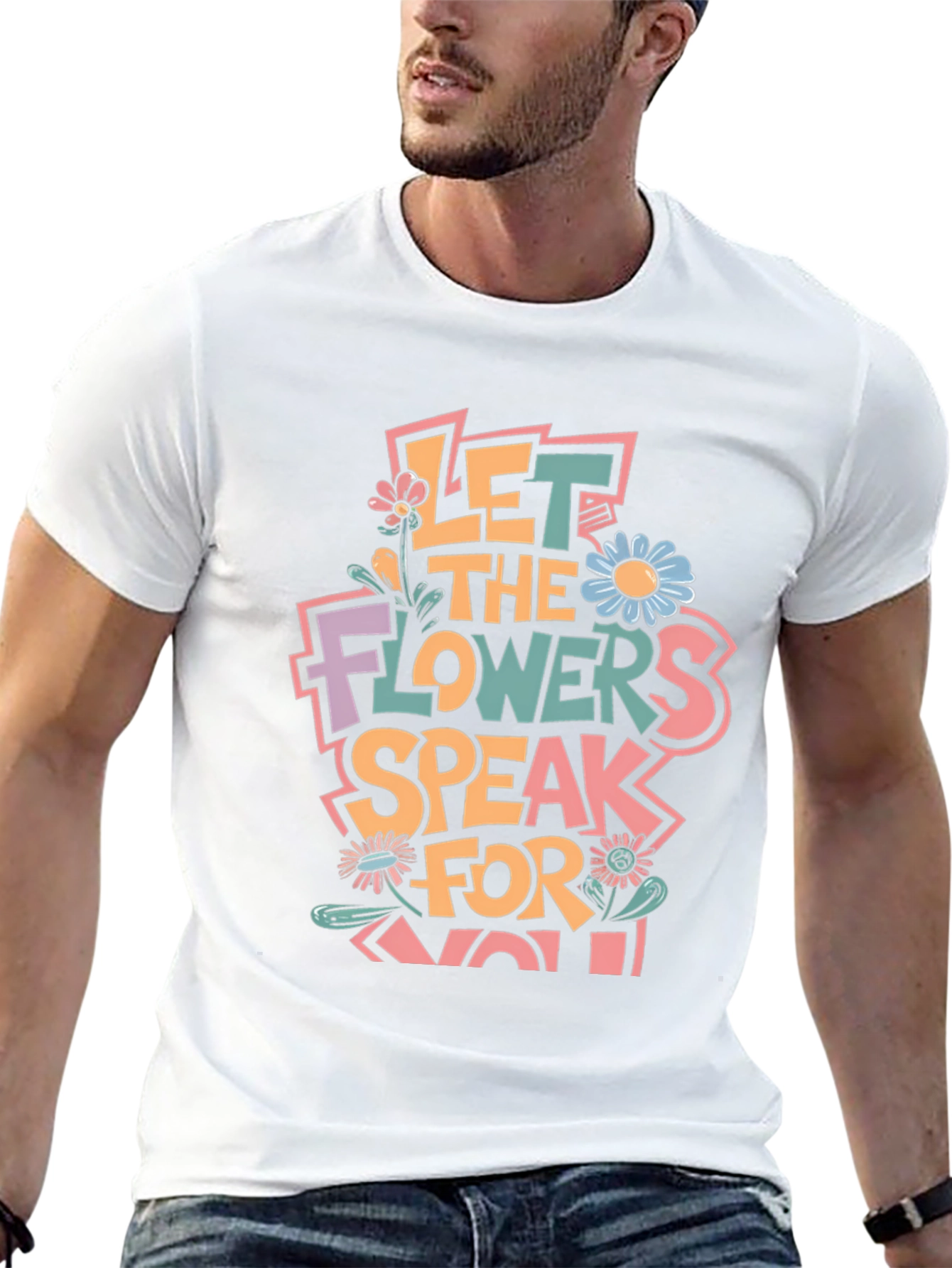Floral Expression Tee - Let The Flowers Speak!