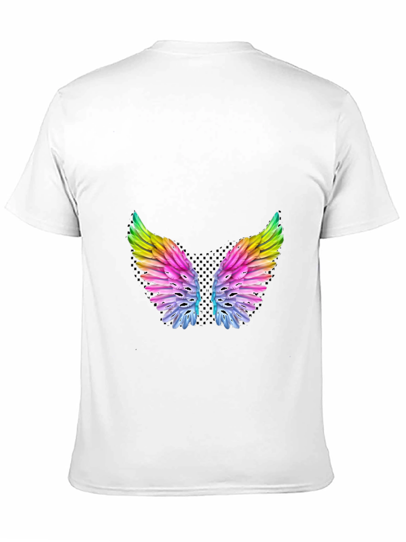 Rainbow Wings Graphic Black T-Shirt