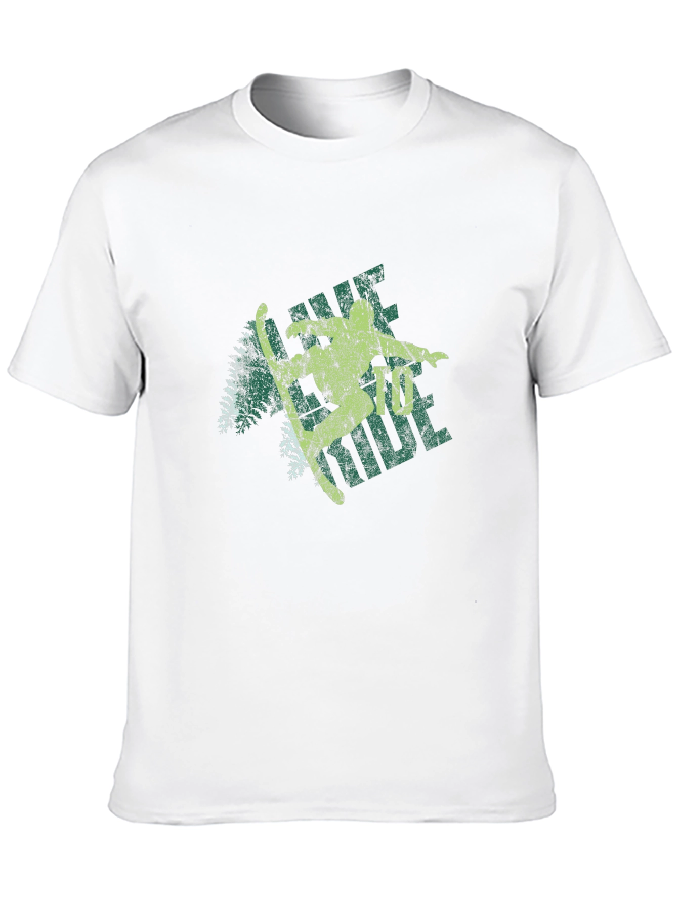 Retro Skier Graphic Tee - Black Cotton Blend